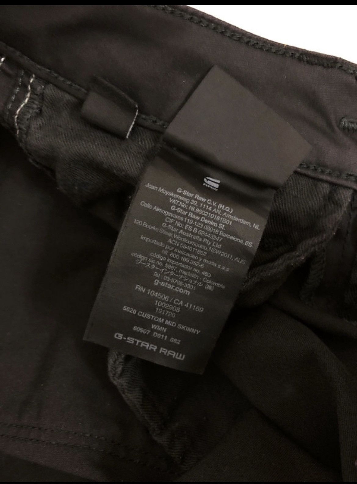 G-Star G Star Raw 5620 Custom Mid Skinny jeans size W24 L30 Size 24" / US 00 / IT 34 - 6 Thumbnail