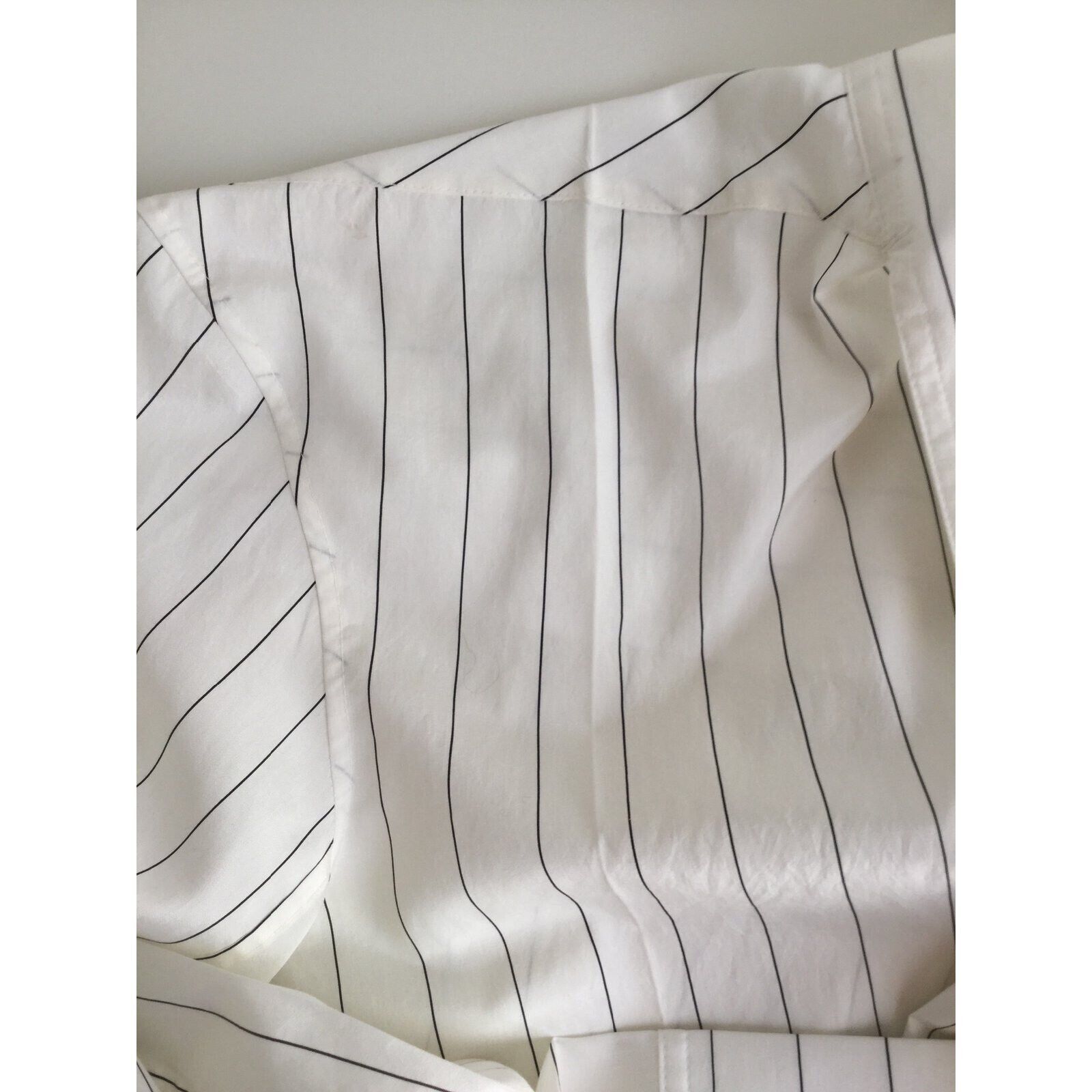 Celine CELINE Striped Lavallière Shirt Dress SZ L Size L / US 10 / IT 46 - 3 Thumbnail