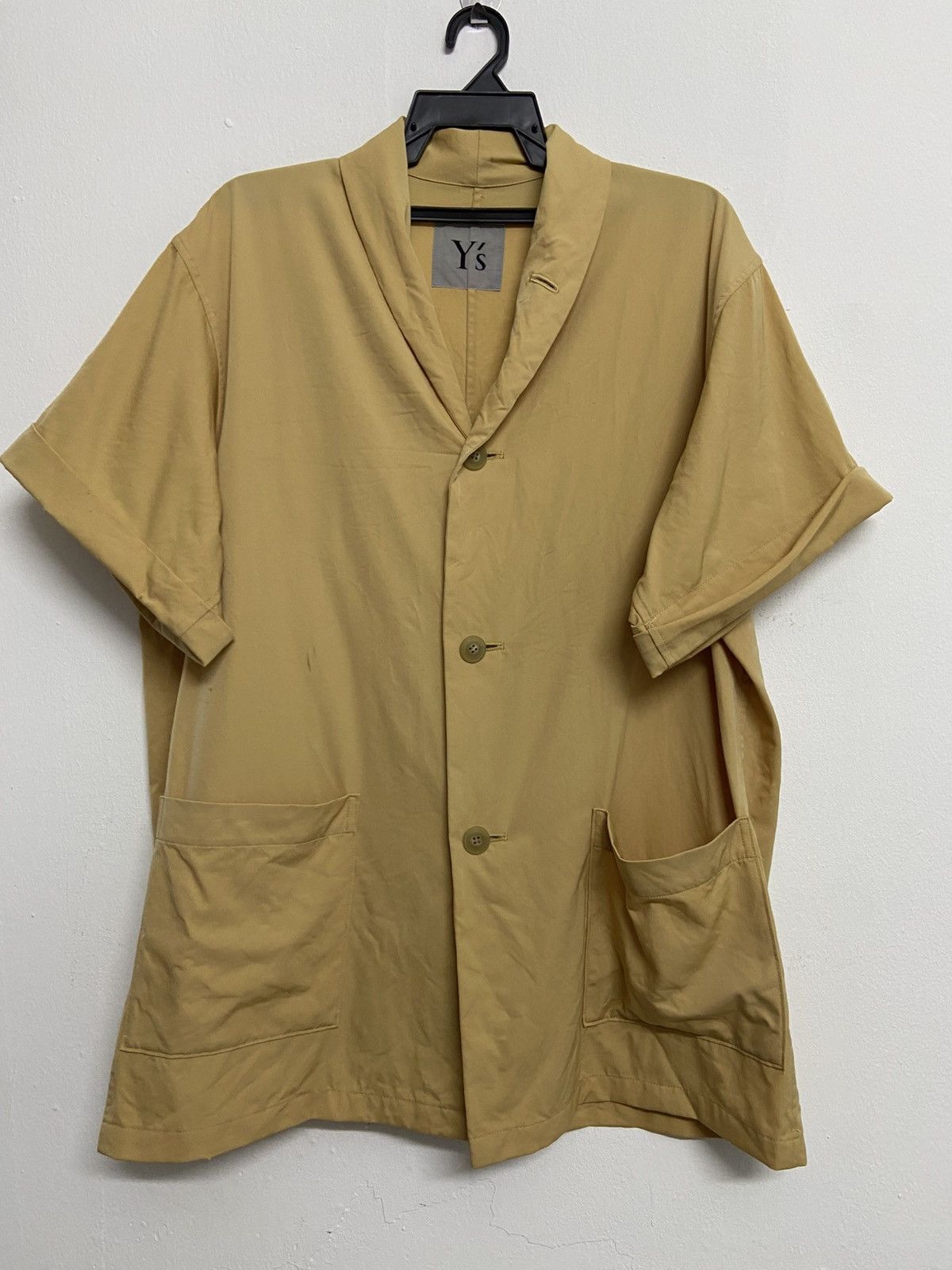 Yohji Yamamoto Y’s Laine Wool Long Oversize Shirt Size US L / EU 52-54 / 3 - 1 Thumbnail