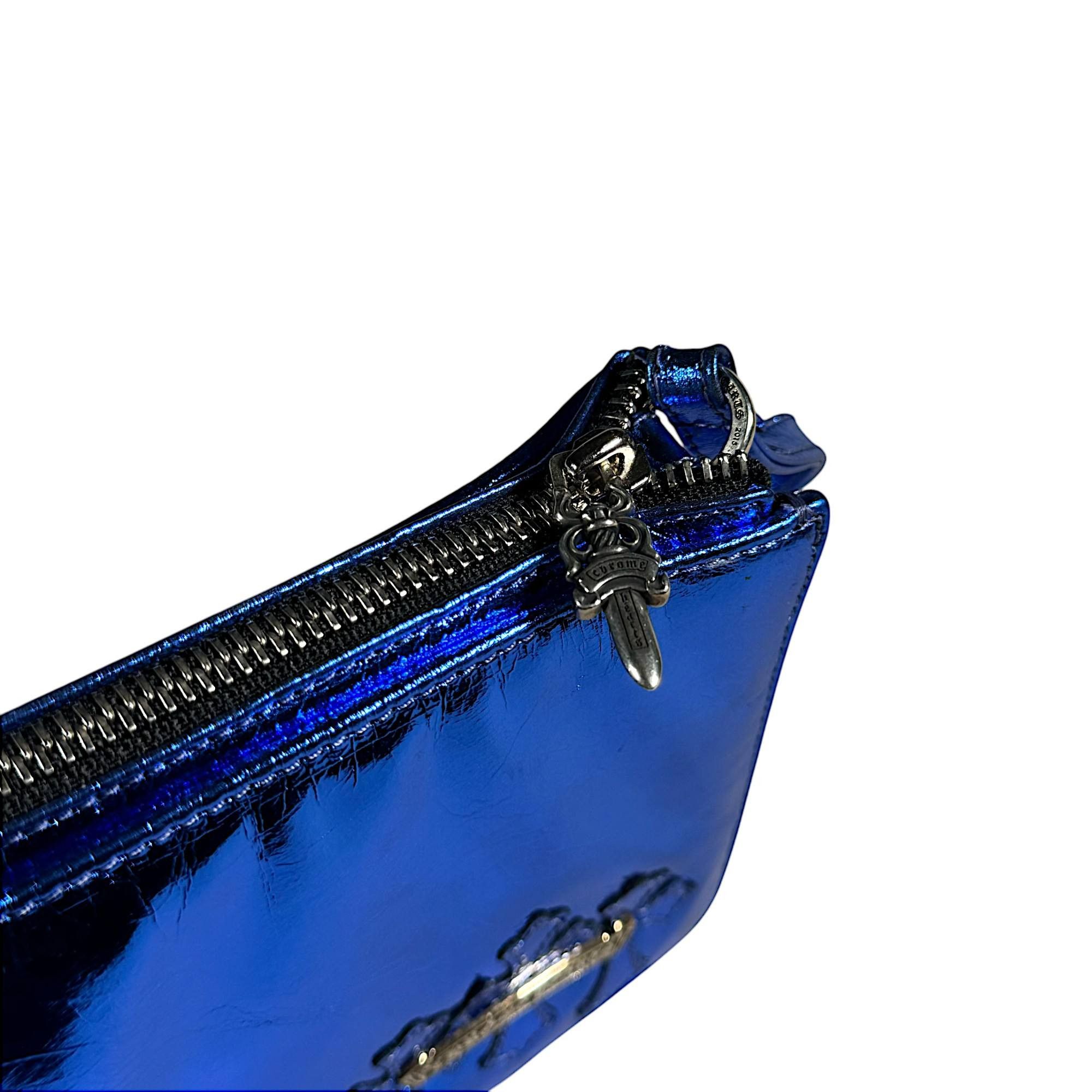 Chrome Hearts SHINY PATENT LEATHER NIGHT BAG CROSS PATCH HANDBAG Size ONE SIZE - 3 Thumbnail