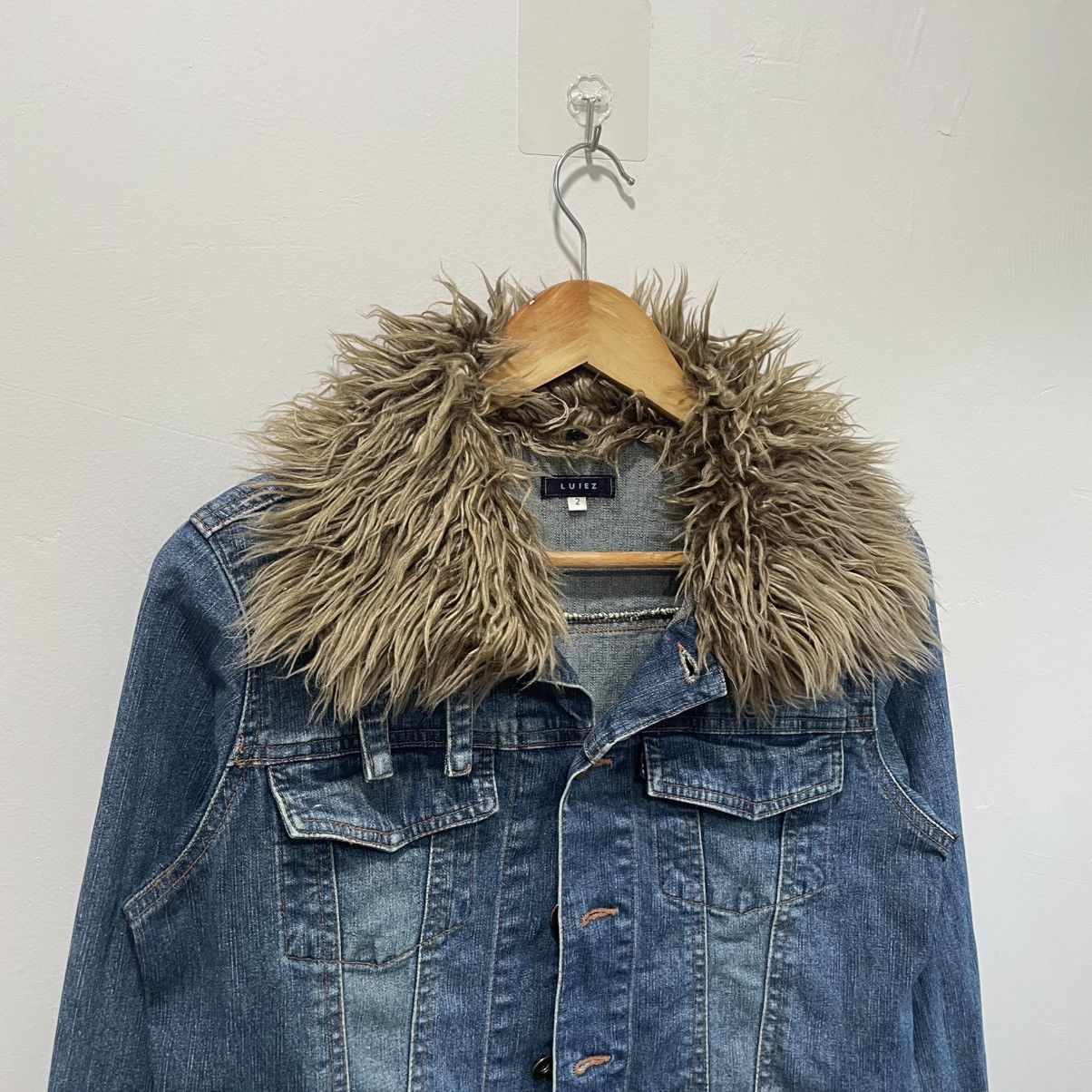 In The Attic Vintage Luiez Grunge Punk Fur Collar 90s 🌍 Size US S / EU 44-46 / 1 - 2 Thumbnail