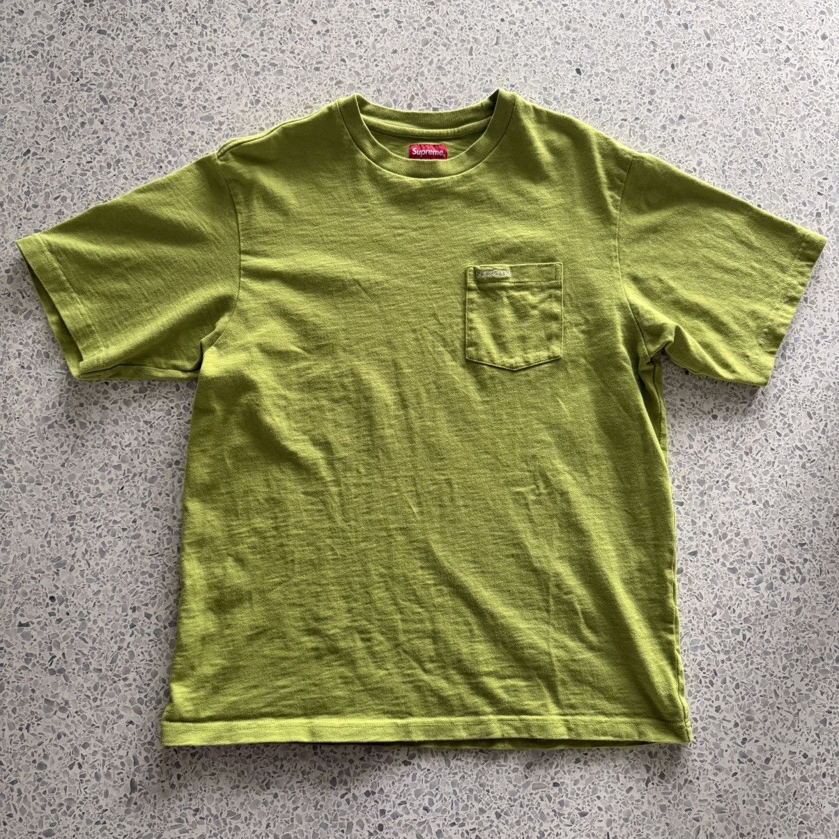 Supreme Supreme Overdyed Pocket Tee Bright Yellow/Lime Green Size US S / EU 44-46 / 1 - 1 Thumbnail