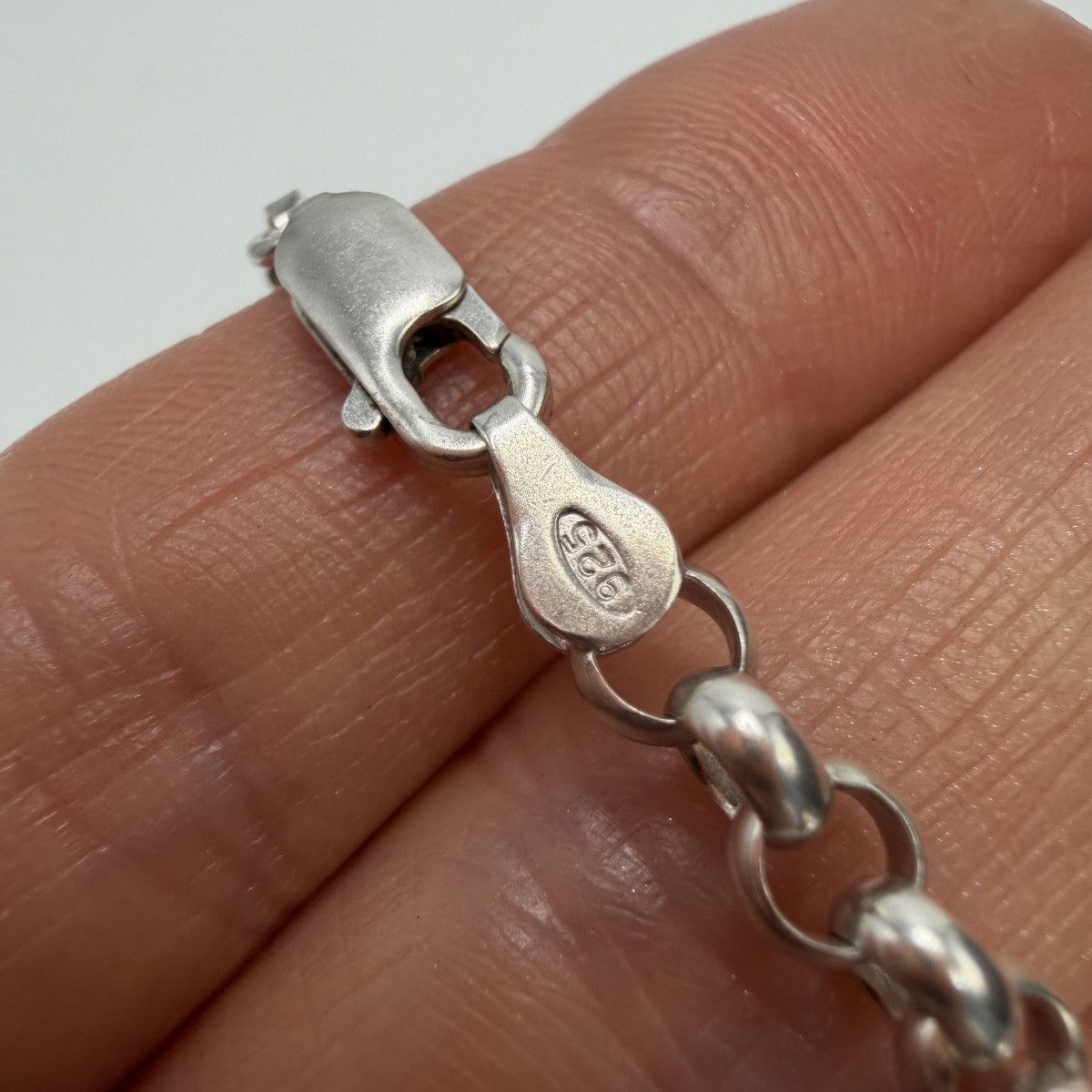 Sterling Silver Vintage 925 Sterling Silver Rolo Belcher Chain Necklace 36g Size ONE SIZE - 4 Thumbnail