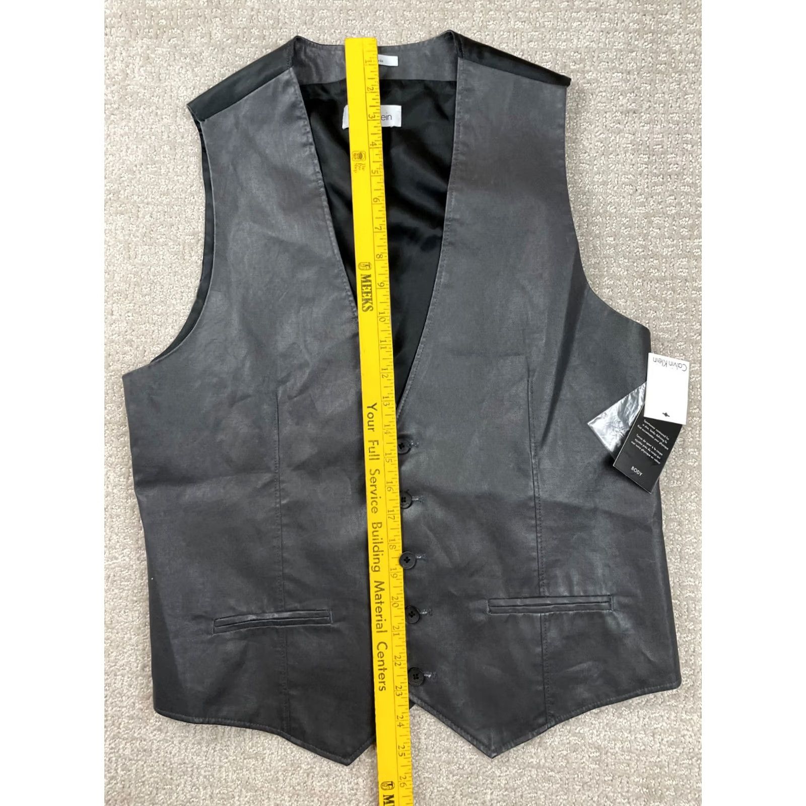 Calvin Klein Calvin Klein Body Vest Mens Medium Black Tuxedo Formal Business Tailored Fit Size US M / EU 48-50 / 2 - 5 Thumbnail