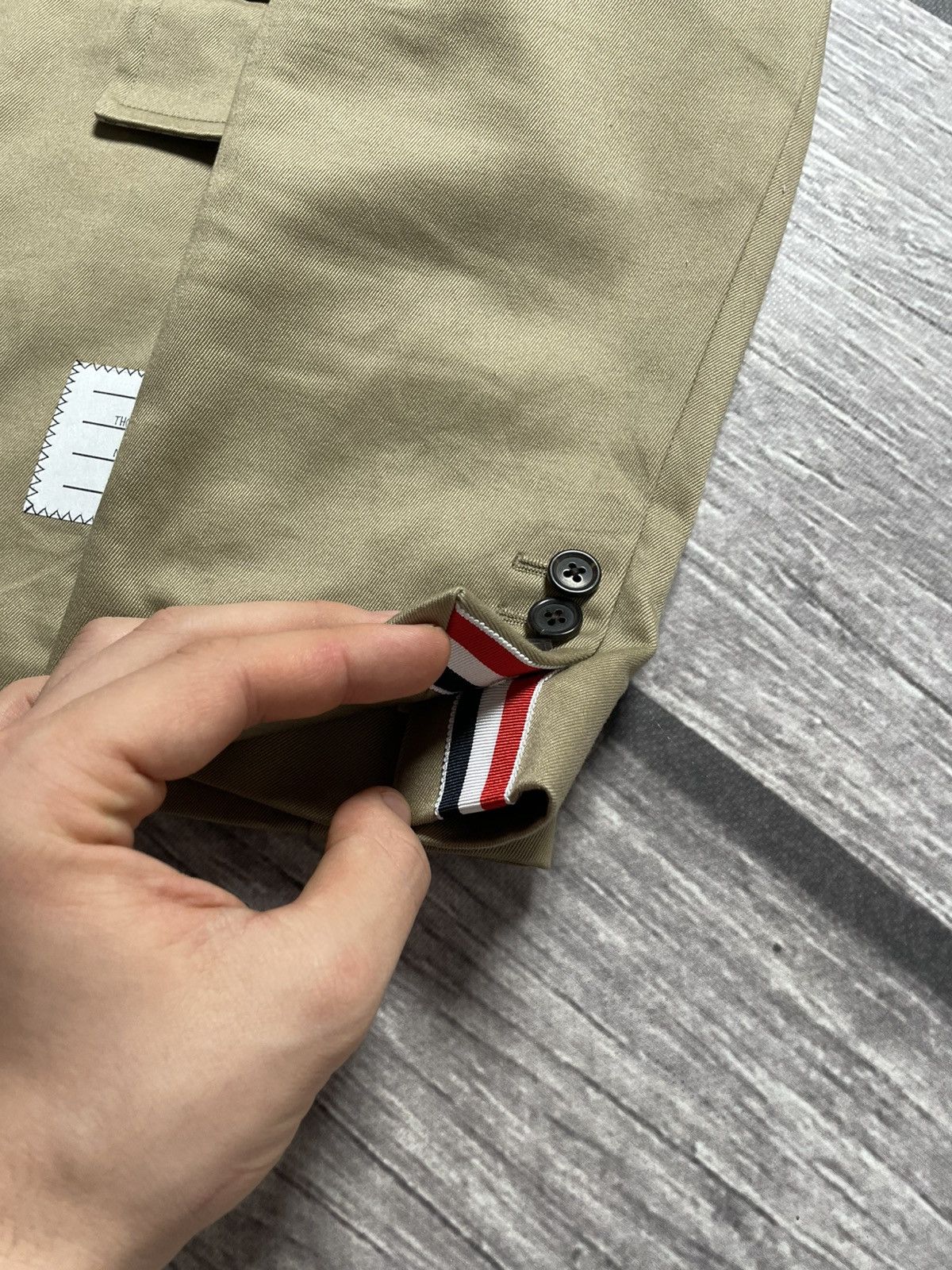Thom Browne Thom Browne Beige Unconstructed Classic Blazer Size 48R - 7 Thumbnail