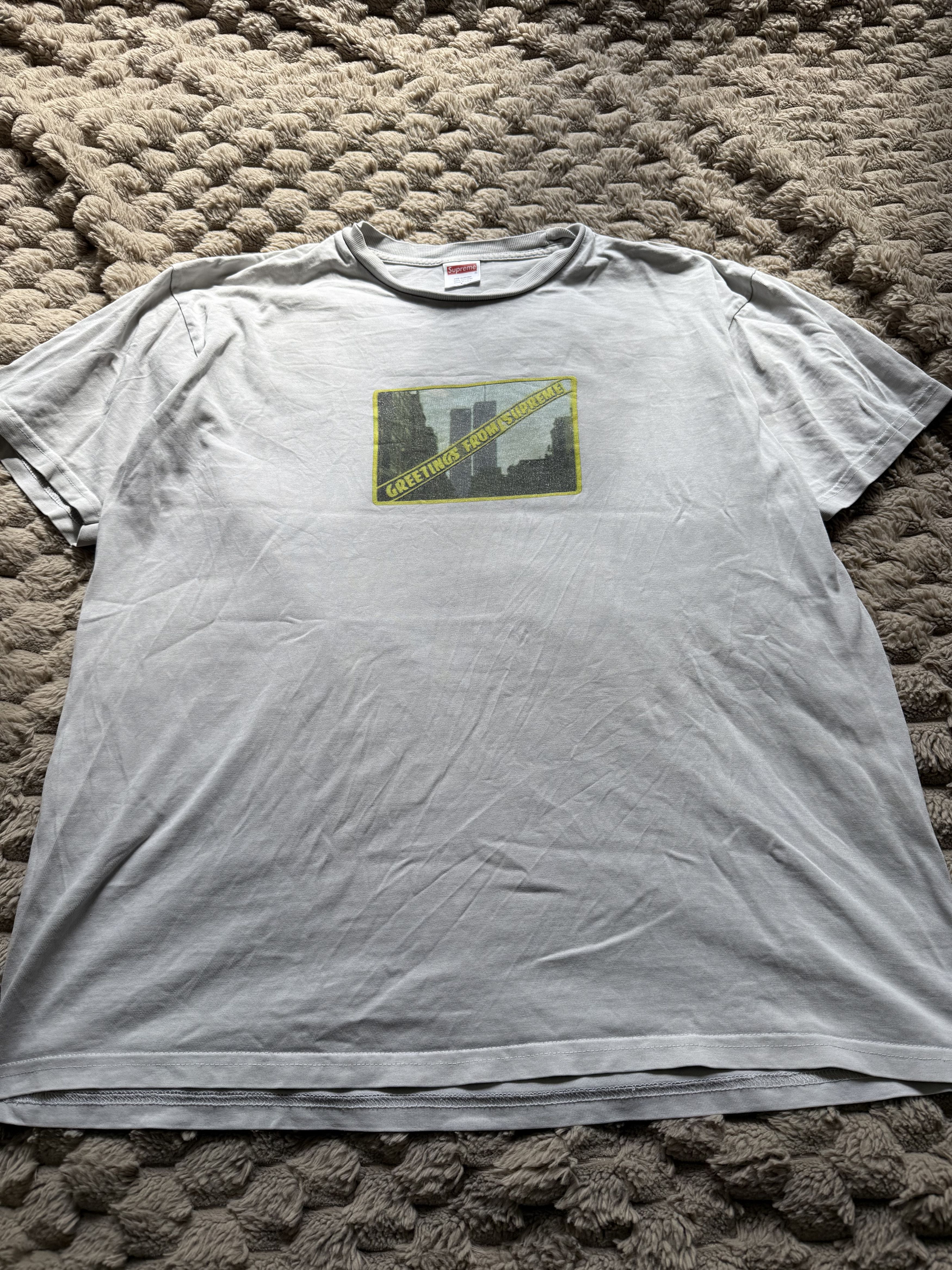 Supreme Supreme SS19 Greetings From NYC Tee Grey Vintage L Size US L / EU 52-54 / 3 - 3 Thumbnail