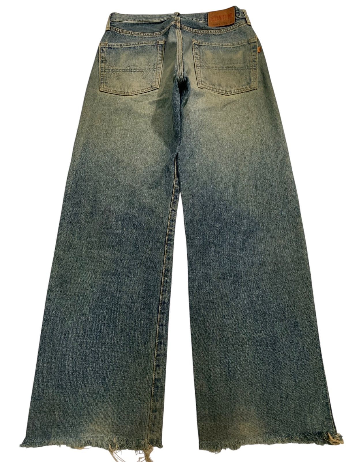 Kapital VINTAGE EDWIN 505X SELVEDGE BAGGY RUSTY DISTRESSED DENIM Size US 29 - 3 Thumbnail