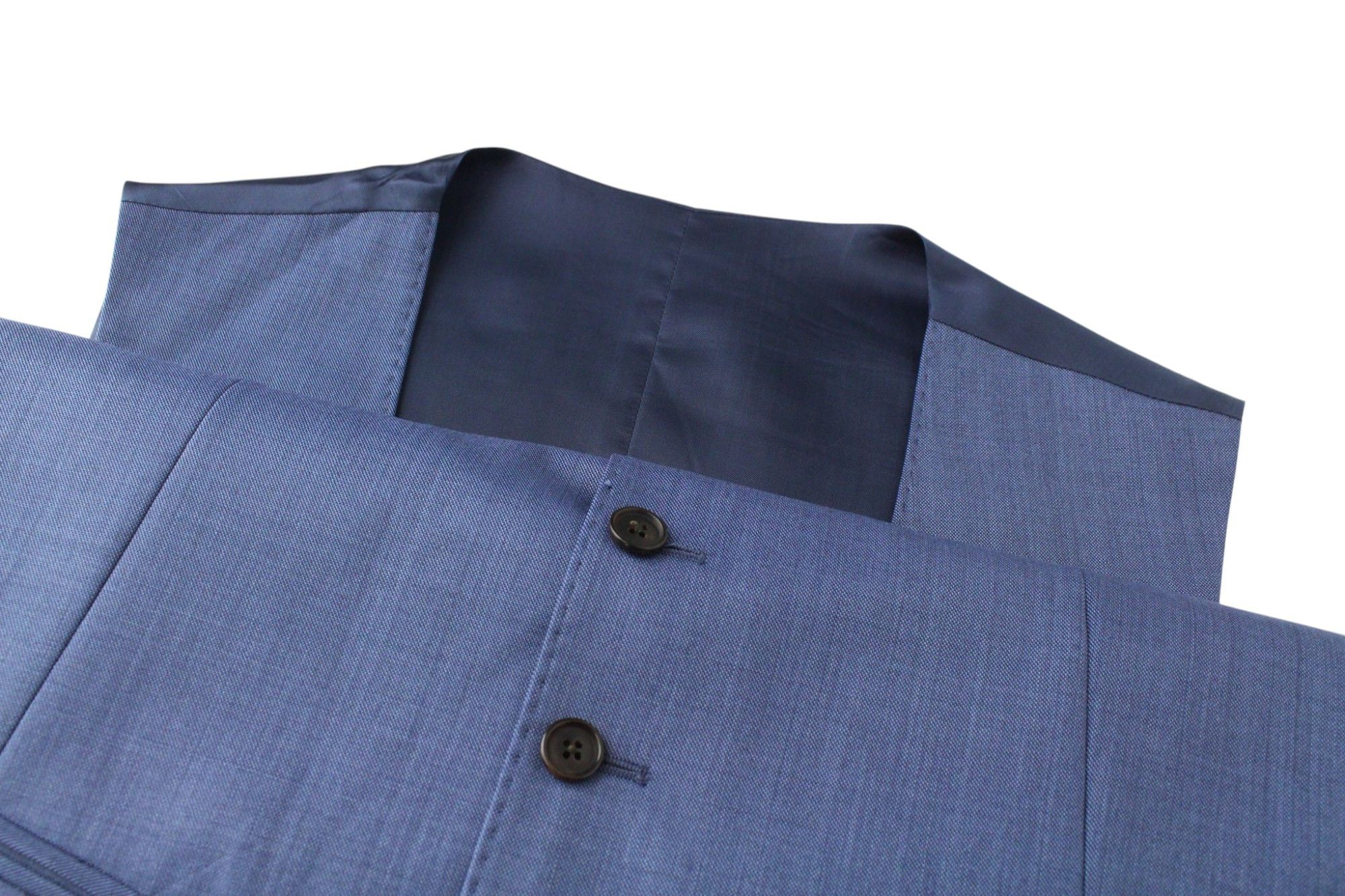 Suitsupply LAZIO LA SPALLA UK40L Blue Wool S150 3 Piece Suit 67928 Size 40L - 11 Thumbnail