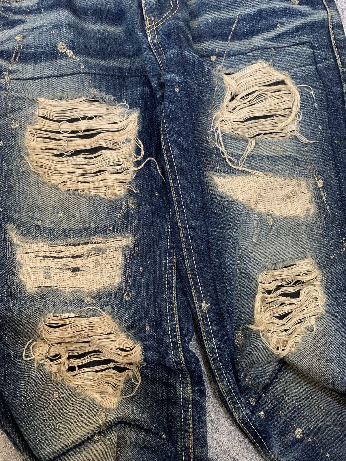 If Six Was Nine 🐍 LAGUST Distressed Flared Denim - If Six Was Nine LGB Style Size US 32 / EU 48 - 3 Thumbnail