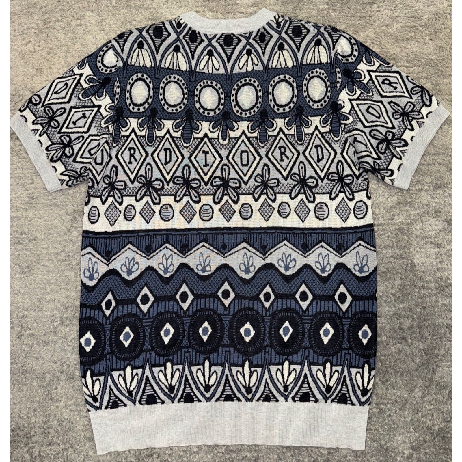 Dior Dior Shawn Stussy Floral Knit Blue Grey Black T-Shirt M Size US M / EU 48-50 / 2 - 8 Thumbnail