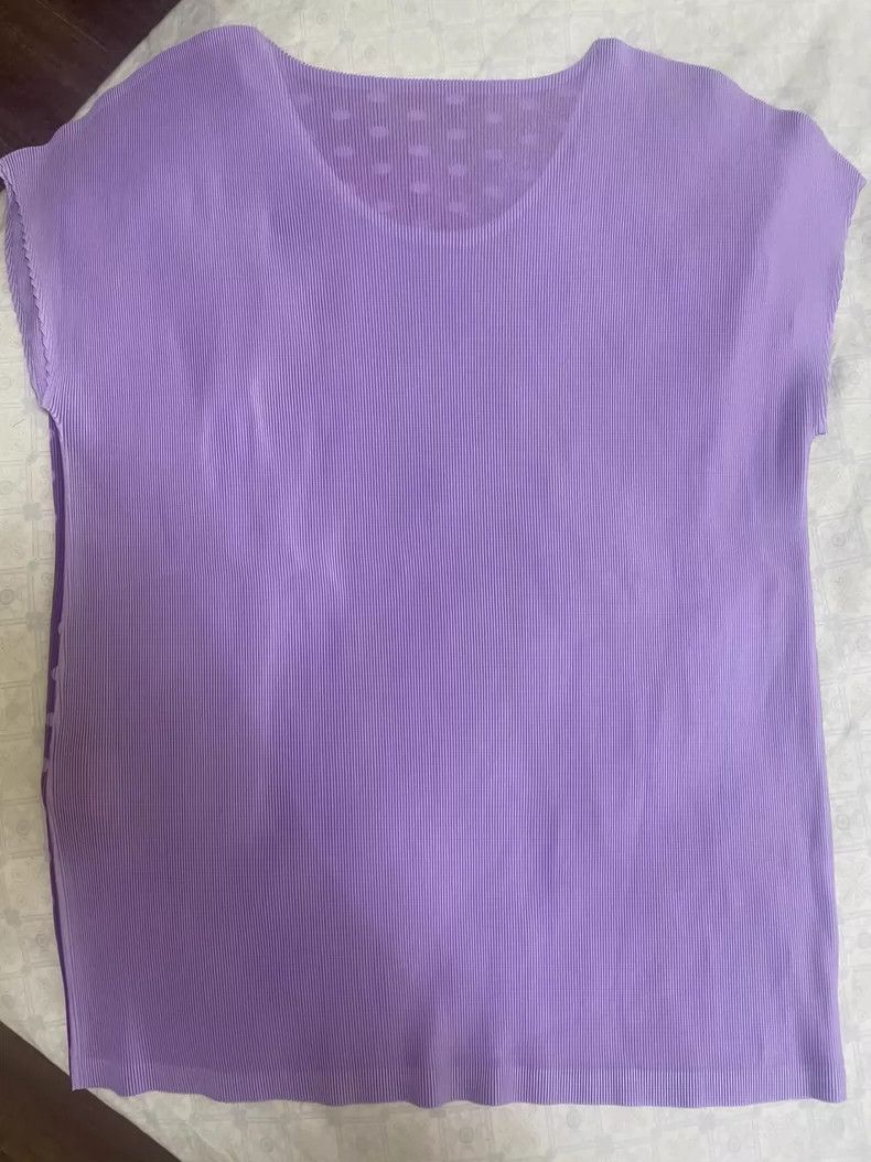 Issey Miyake issey miyake size：one size Purple polka dot vest 2506-Nexta Size XXS / US 00 / IT 34 - 2 Thumbnail
