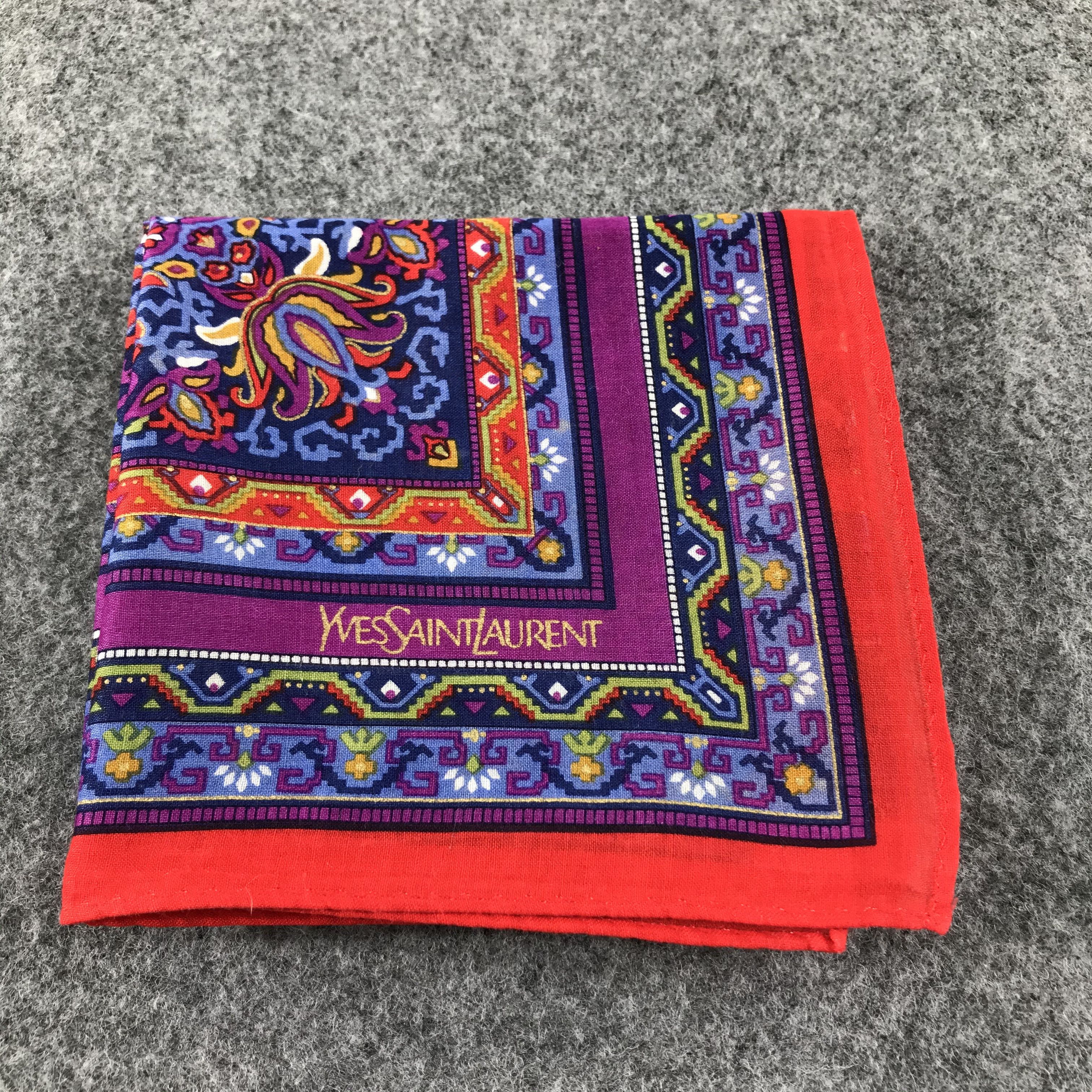 Yves Saint Laurent Yves Saint Laurent Handkerchief Neckerchief Bandana H330 Size ONE SIZE - 6 Thumbnail