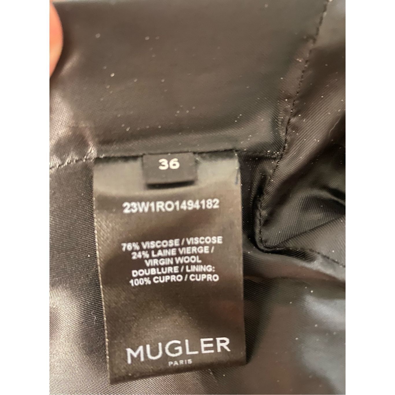 MUGLER Strapless Mini Dress in Dark Green Size 36 Small 2-4