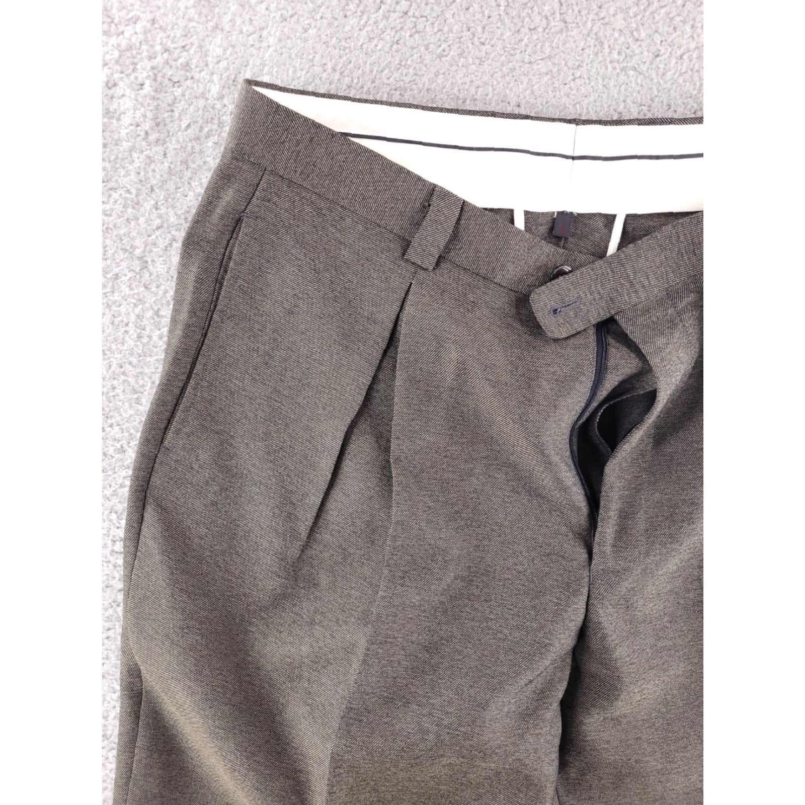 Vintage Falcone Dress Pants Mens 38x28 Relaxed Baggy Fit Brown Polyester Pants Mens 38 Brown Falcone Dress Pants Size US 38 / EU 54 - 3 Thumbnail