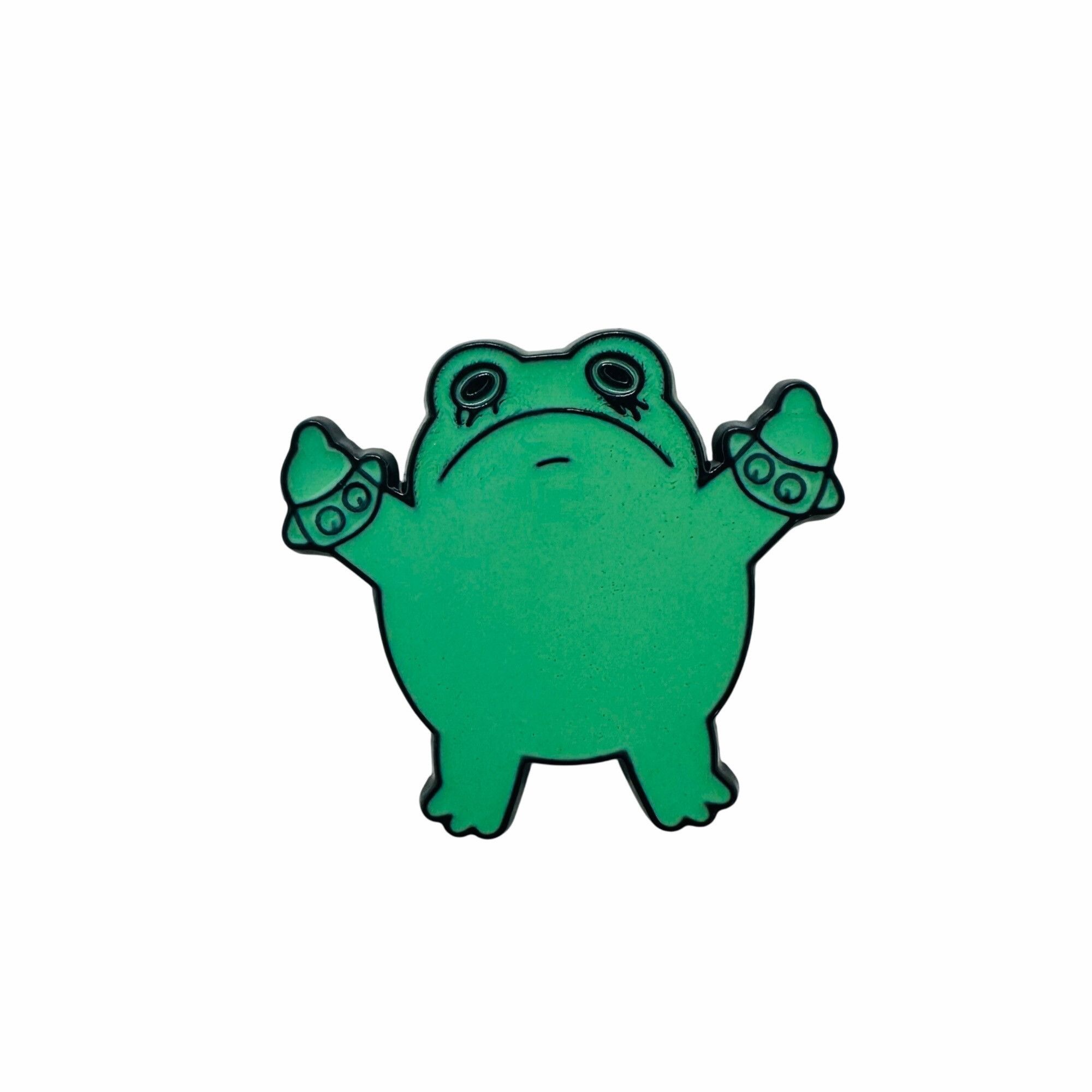 Other ⭐Enamel Pin Punk Frog Giving The Finger Broch GreenAnimal al Size ONE SIZE - 4 Thumbnail