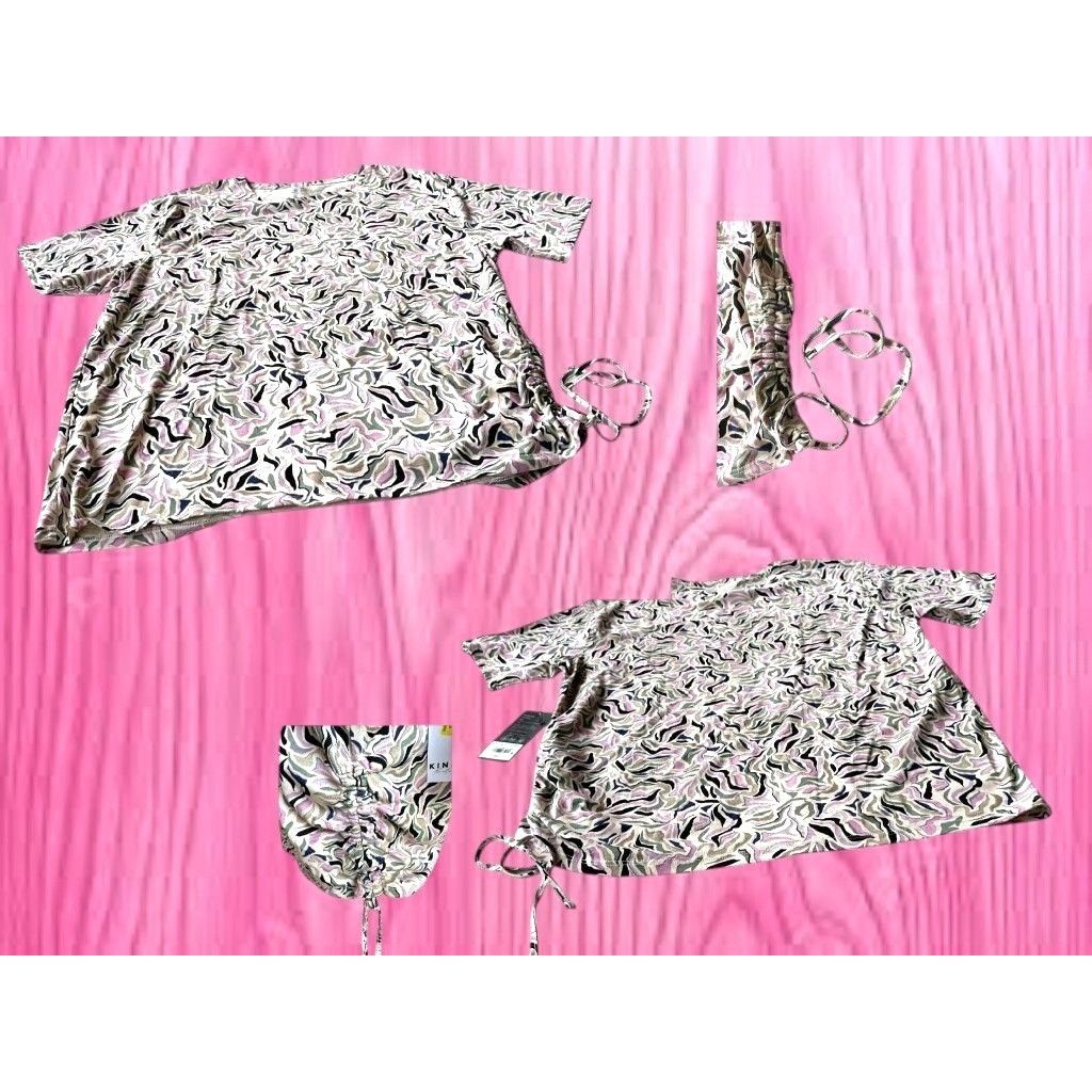 Other NWT Kinesis Printed Short Sleeve Ruched Side Tee Top XL - M Size XL / US 12-14 / IT 48-50 - 11 Thumbnail