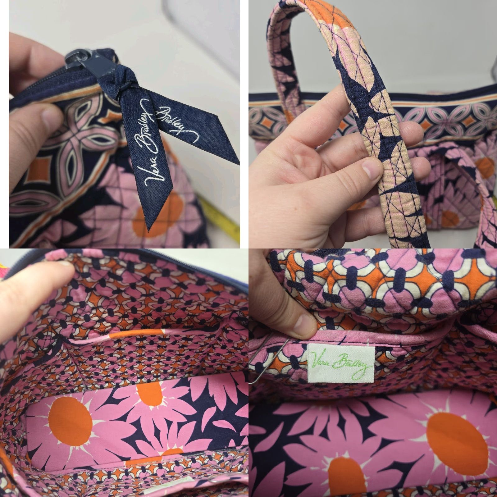 Vera Bradley Vera Bradley Loves Me Pattern Pink Shoulder Bag Purse Floral Retired Ladies Pink Size ONE SIZE - 9 Thumbnail