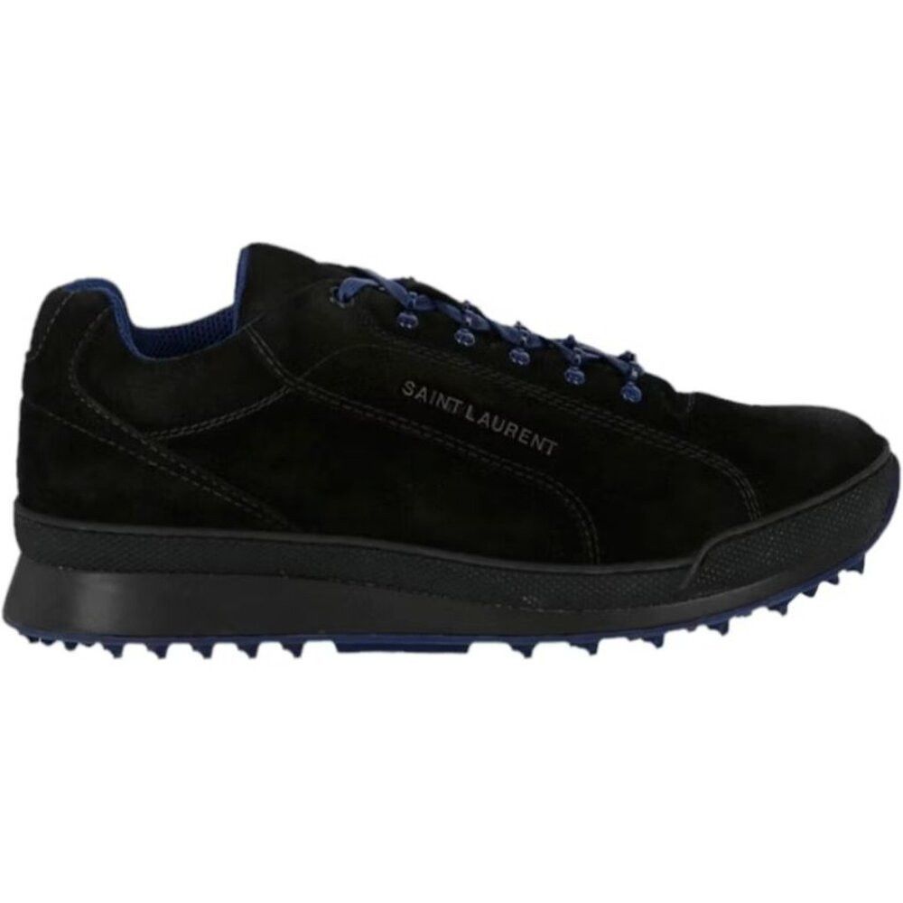 image of Saint Laurent Paris x YVES Saint Laurent Jump Low Top Sneakers Black Suede 45 12 New, Men's