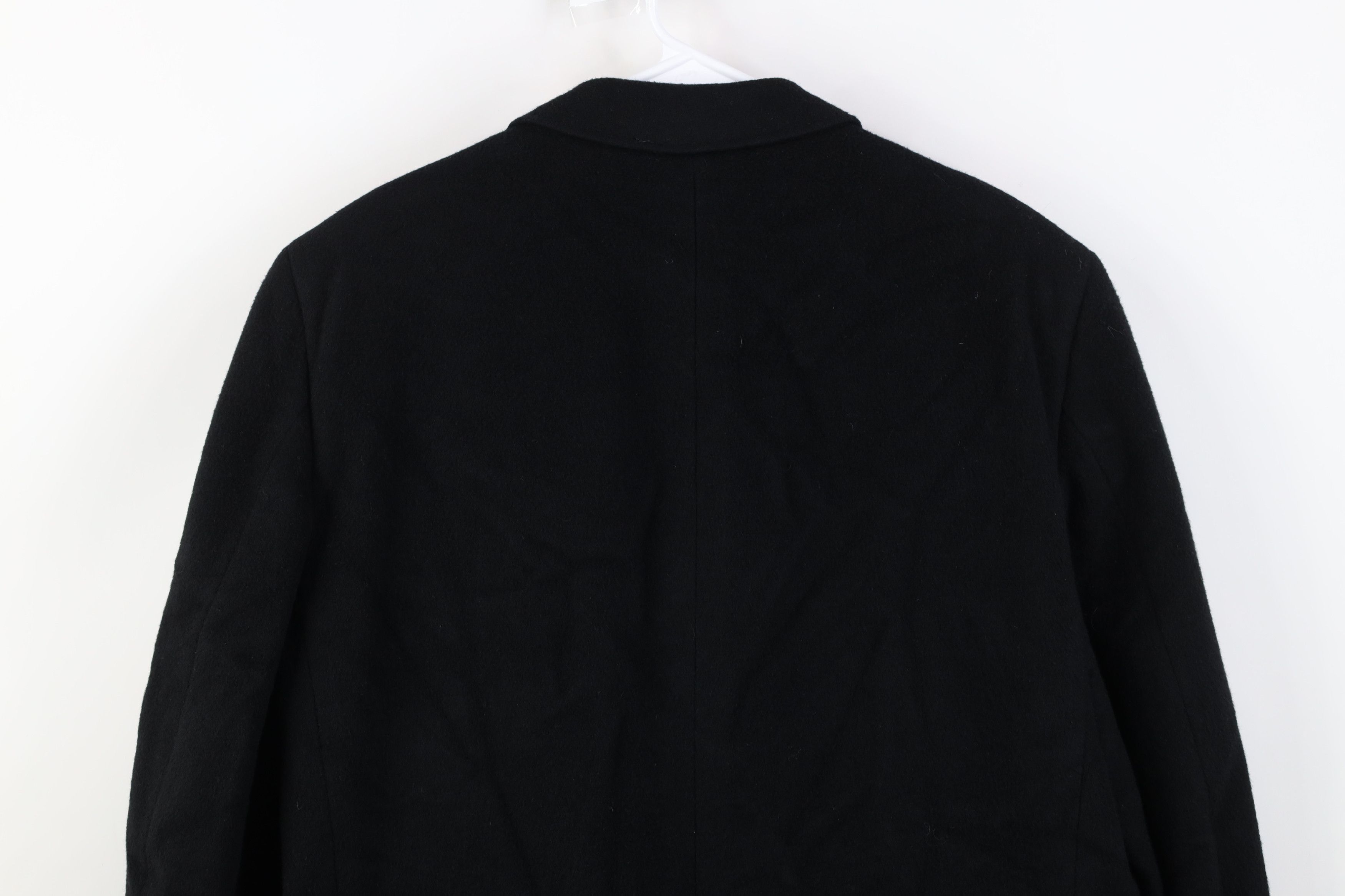 Vintage Vintage 70s Streetwear Button Overcoat Jacket Black USA Size US XXL / EU 58 / 5 - 16 Thumbnail