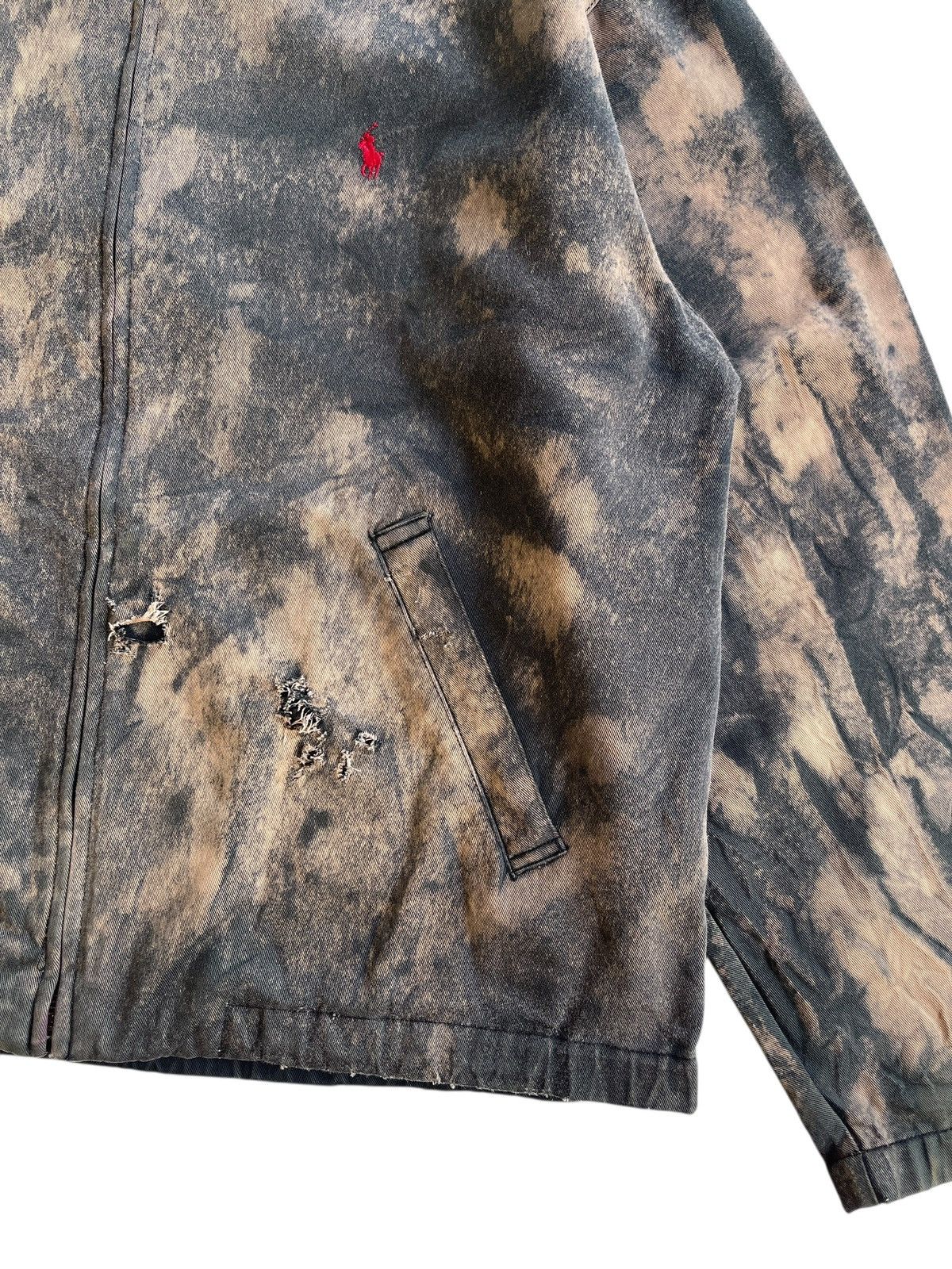 Polo Ralph Lauren Vintage 90s Polo RL Blouson Distressed Tie Dye Jacket Size US M / EU 48-50 / 2 - 8 Thumbnail