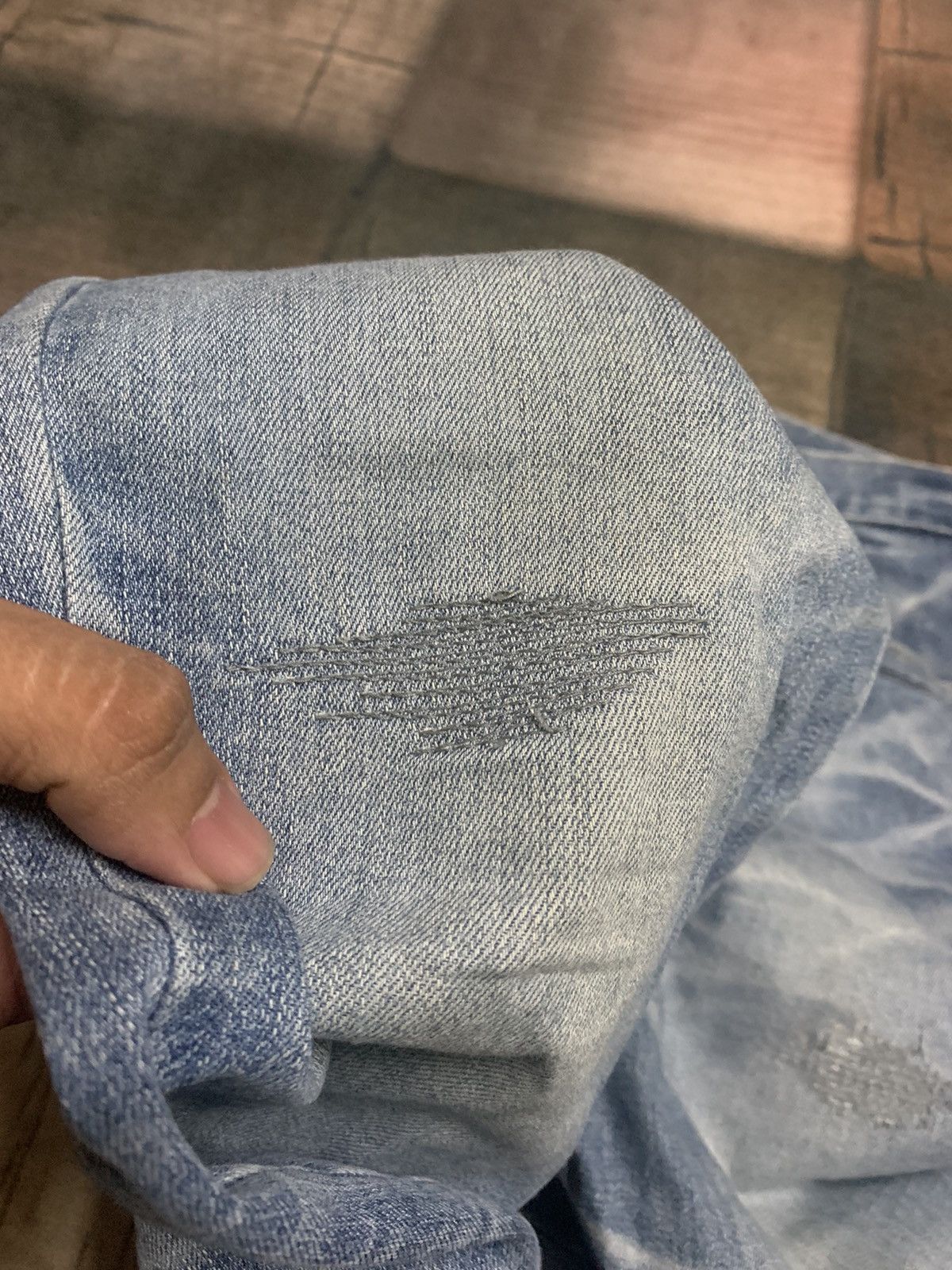 Japanese Brand × Tornado Mart TORNADO MART SLIM SKINNY WHISKERED BORO WASHED JAPANESE Size US 32 / EU 48 - 18 Thumbnail