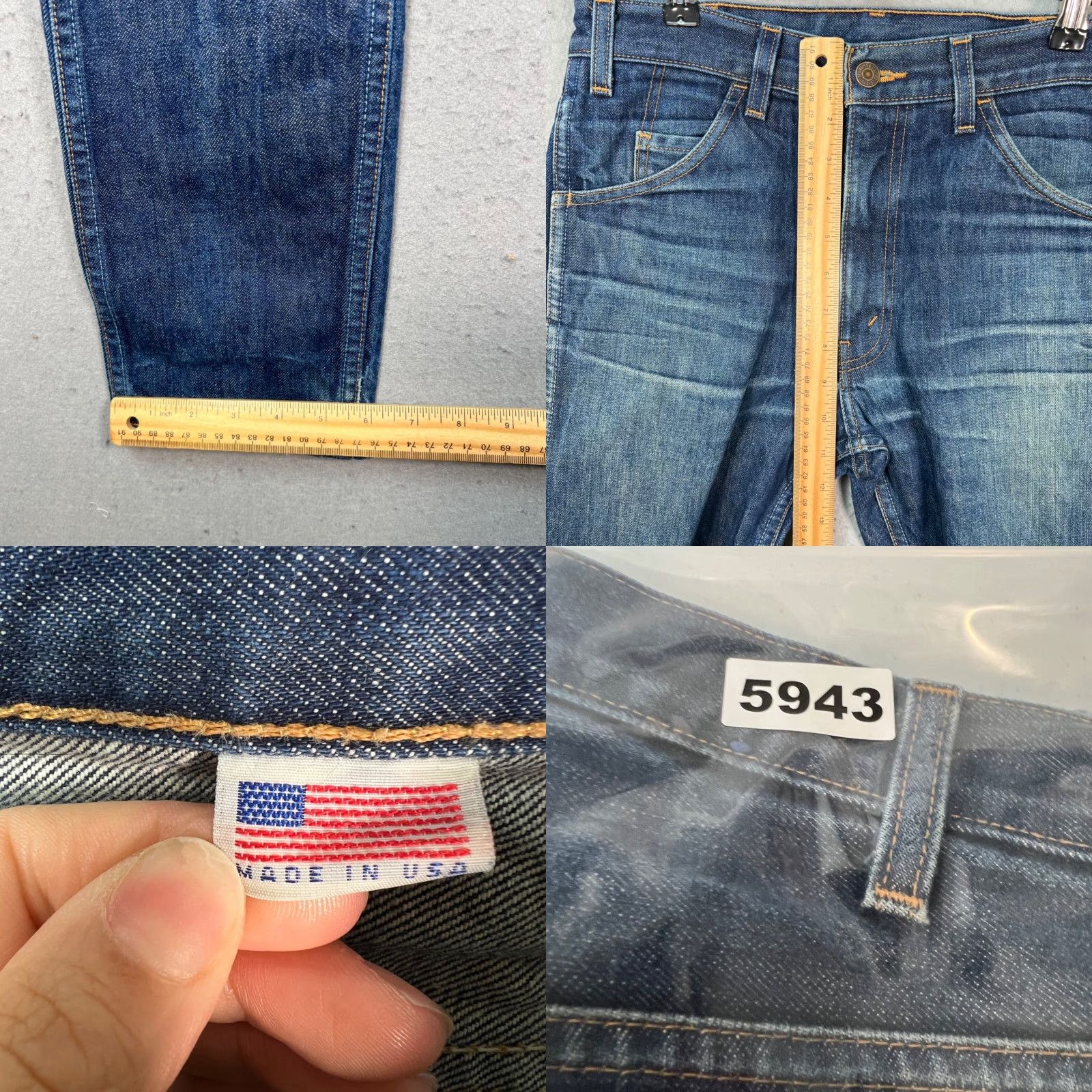 Levi's VINTAGE Levi's 501 Jeans Men 30x27 Distressed Blue Cotton Denim 5-Pocket Straight Regular (Loose Fit) Mens Size US 30 / EU 46 - 8 Thumbnail
