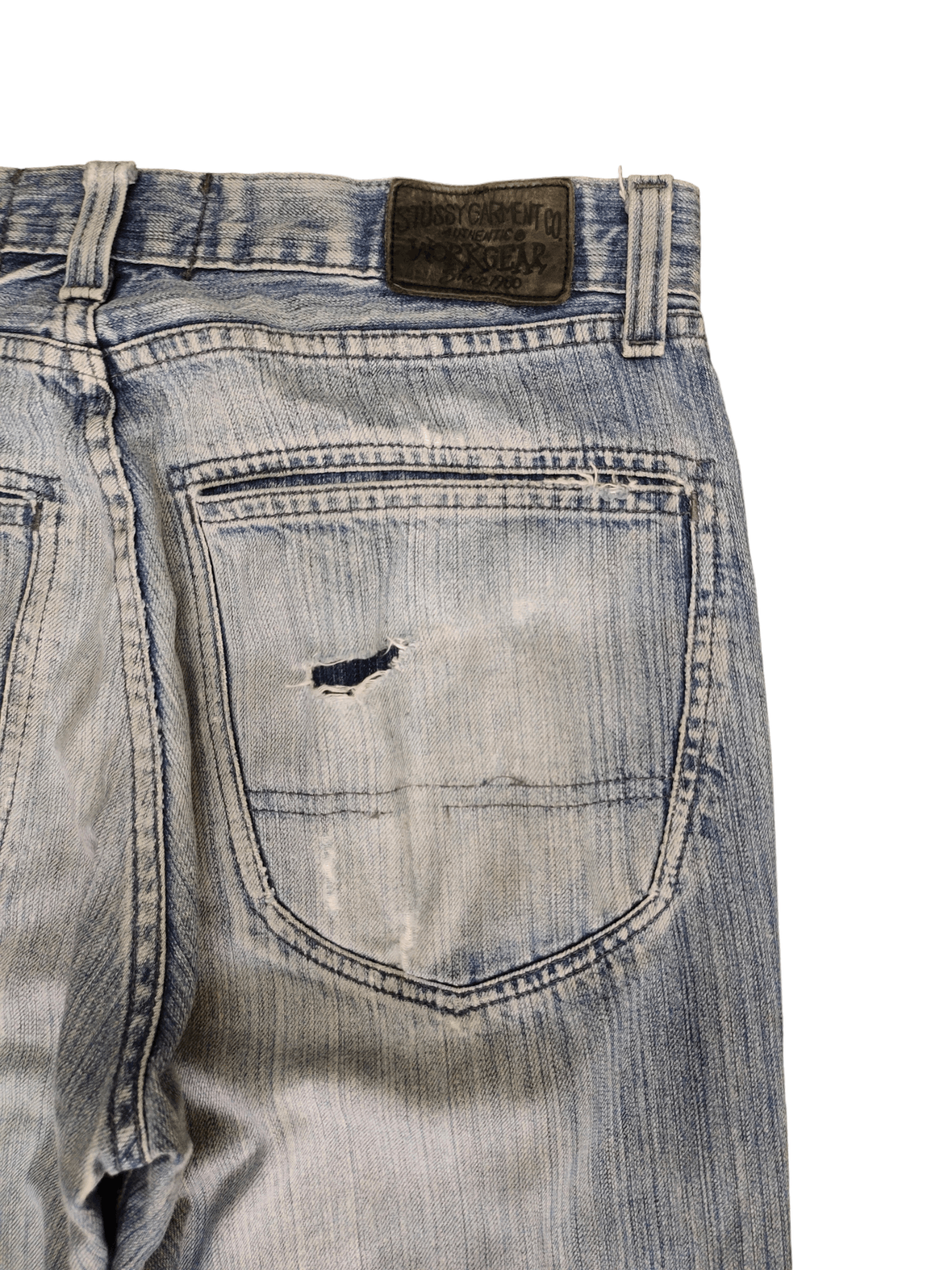 Stussy Vintage Stussy Distressed Denim Jeans Mud Max Styles Size US 32 / EU 48 - 14 Thumbnail