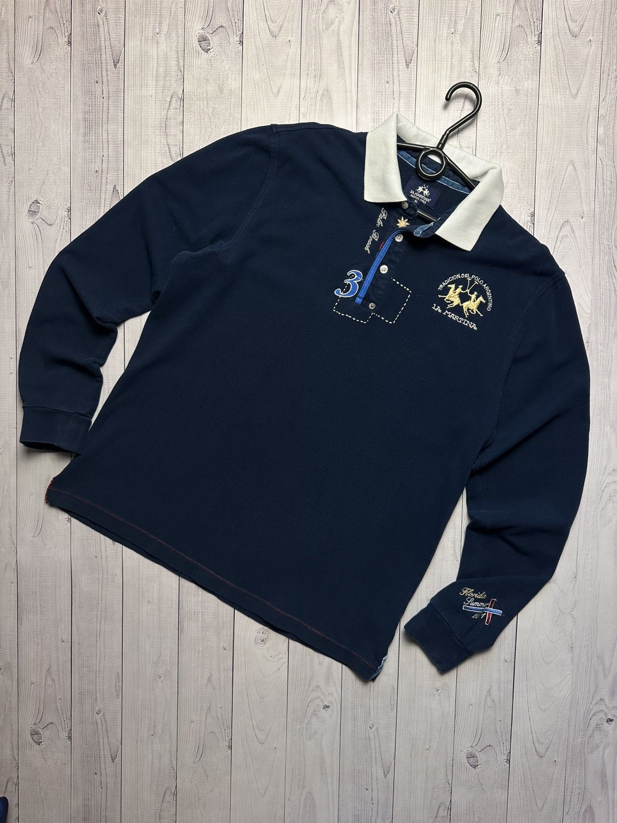 Vintage L A Martina rugby jersey polo Argentina size L