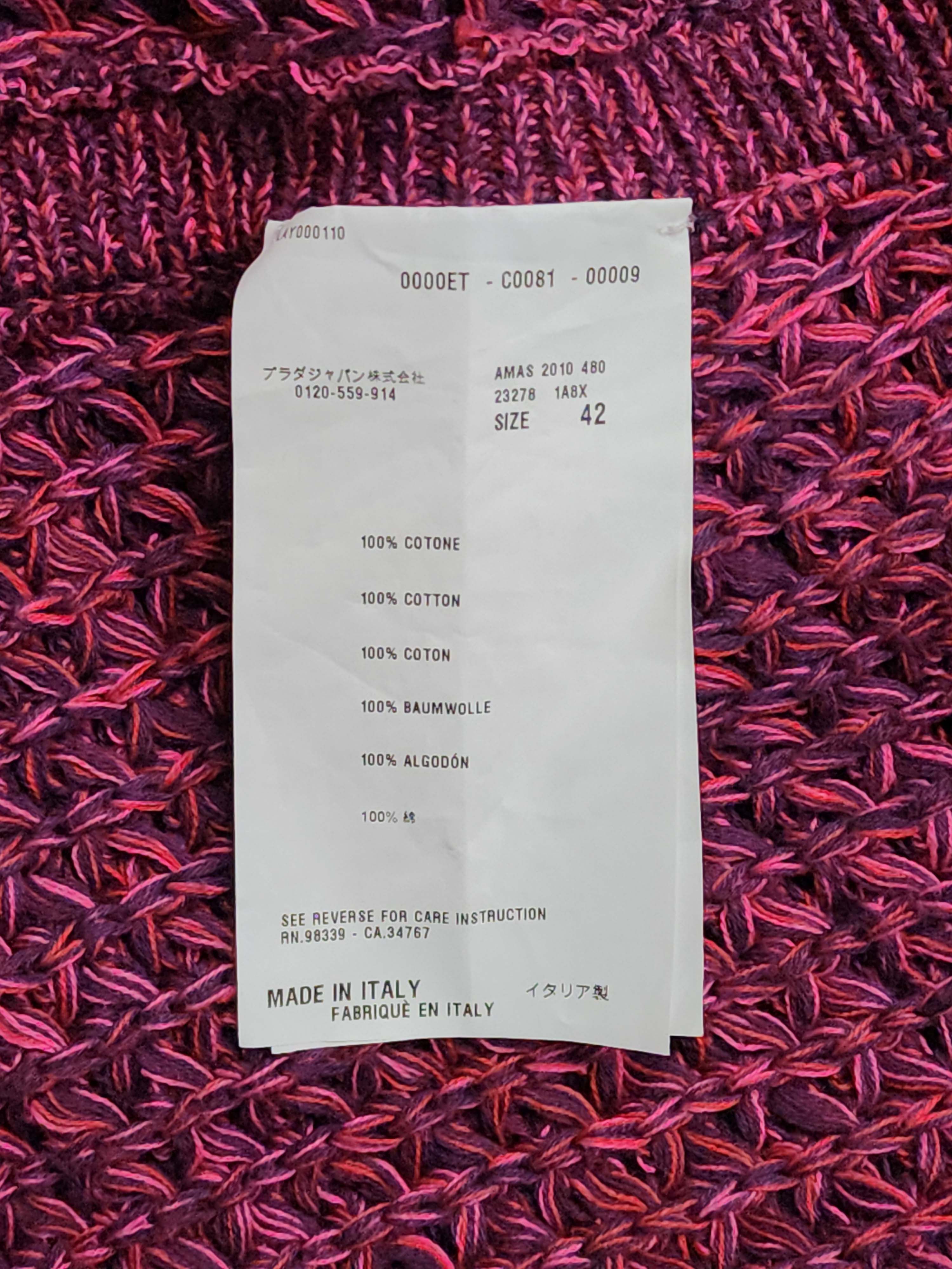 Prada Magenta Purple Cotton Knit A-Line Dress Size M / US 6-8 / IT 42-44 - 6 Thumbnail