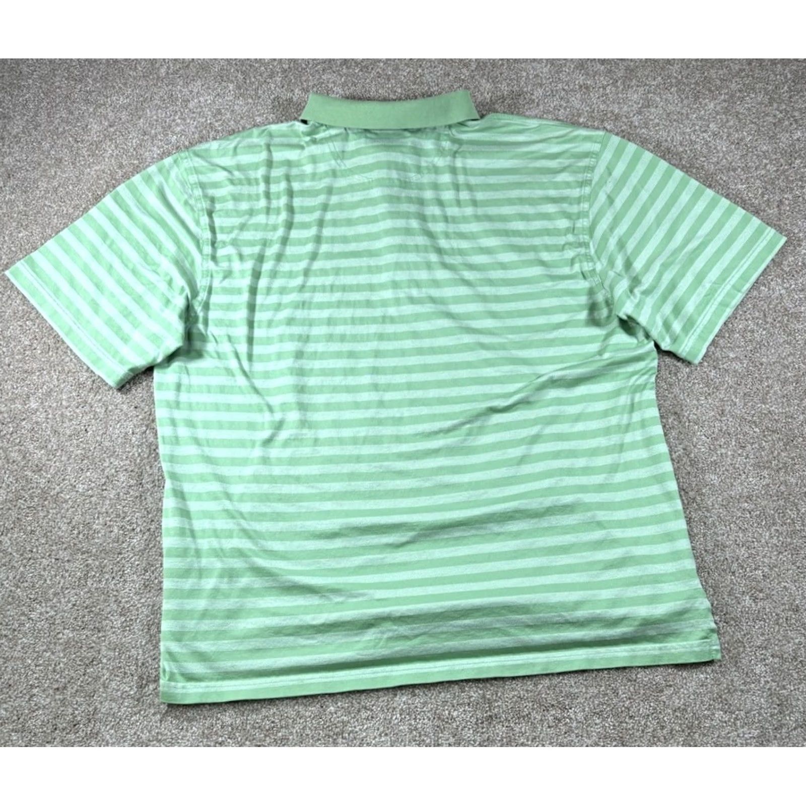 Vintage VINTAGE Ashworth Green Striped Polo Shirt - 100% Cotton - XL Men Golf Short Sleeve Size US XL / EU 56 / 4 - 4 Thumbnail