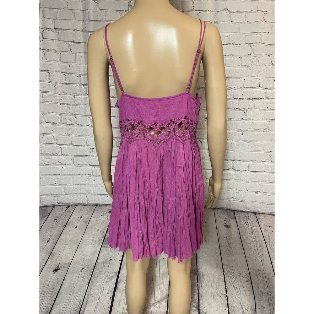 Free People NWT New Free People Ilektra Slip Cotton Mulberry Dress Size Size S / US 4 / IT 40 - 5 Thumbnail