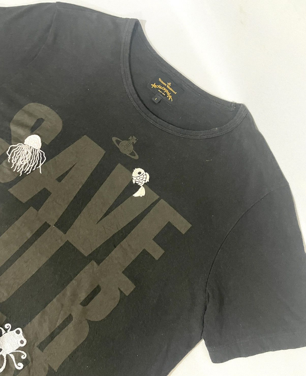 Vivienne Westwood Black Tee – Save Our Seas Size US L / EU 52-54 / 3 - 3 Thumbnail