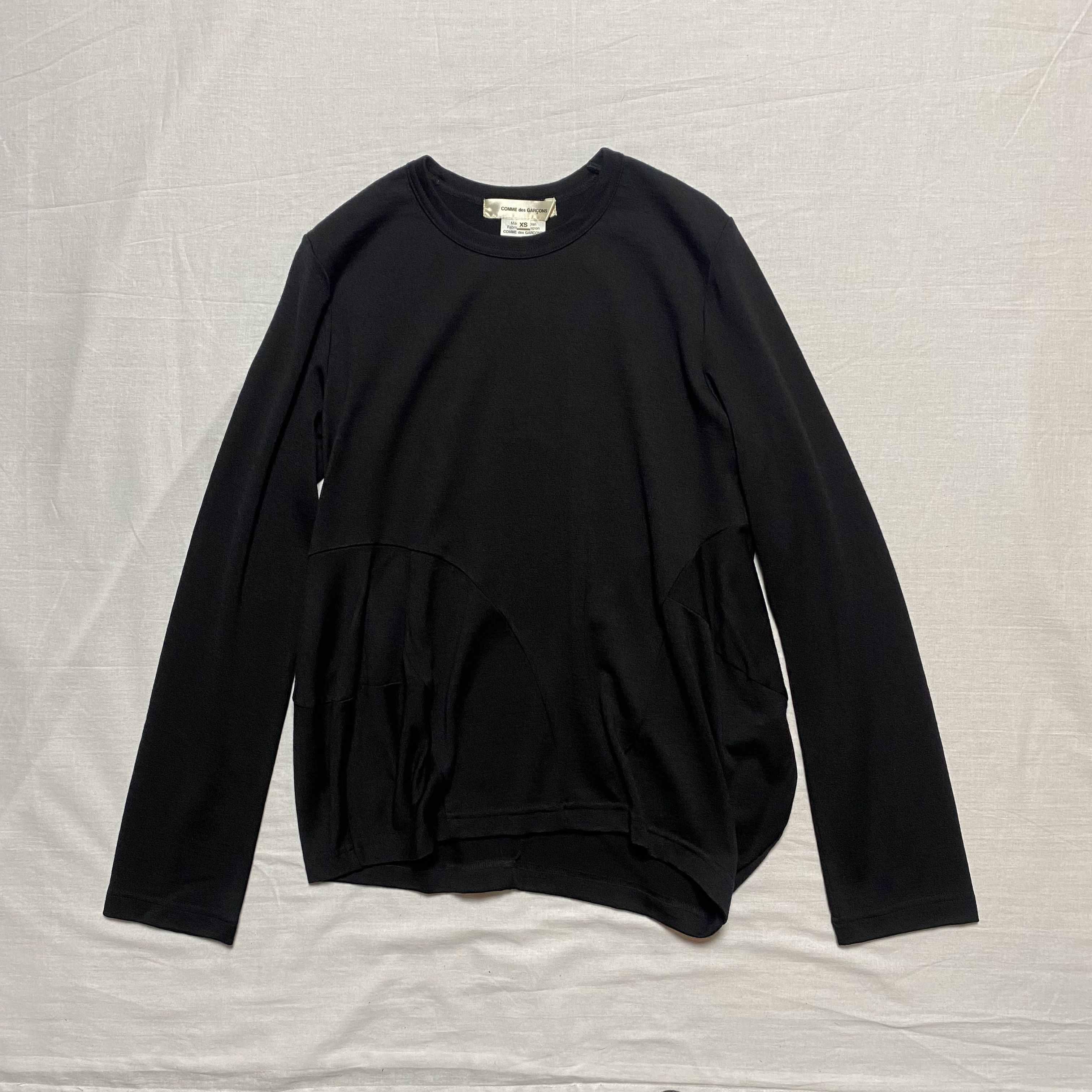 Comme des Garcons × Junya Watanabe Comme des Garçons Asymmetric 3D Black Wool Top Size S / US 4 / IT 40 - 1 Thumbnail