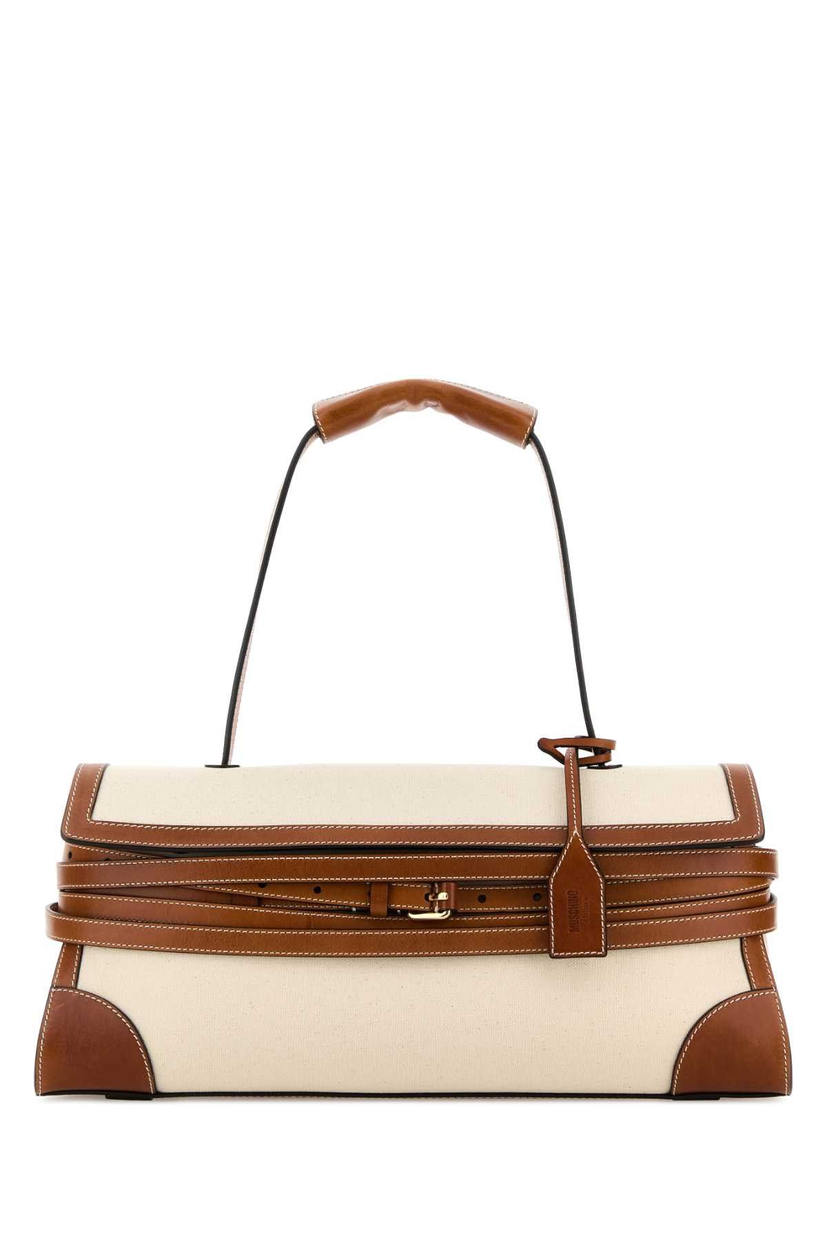 Moschino Sand Canvas Shoulder Bag Size ONE SIZE - 1 Thumbnail
