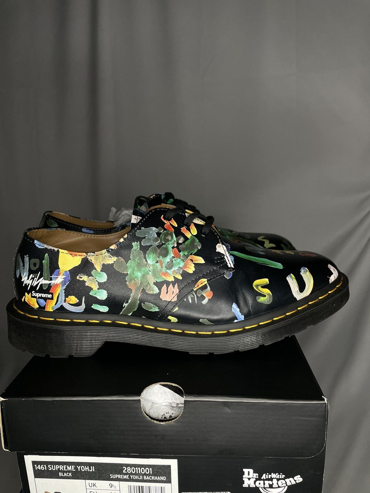 Dr. Martens × Supreme × Yohji Yamamoto Supreme x Yohji Yamamoto 1461 3-Eye Derby Size US 10.5 / EU 43-44 - 3 Thumbnail