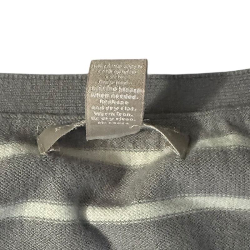 Banana Republic Banana Republic Light Gray White Striped Cardigan Button M Size M / US 6-8 / IT 42-44 - 3 Thumbnail