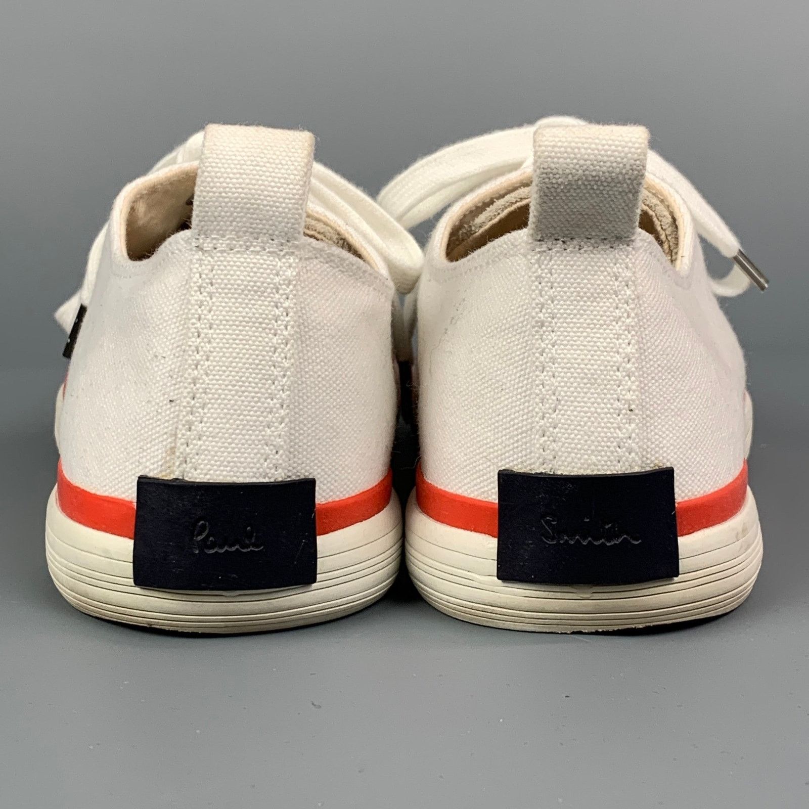 Paul Smith Size 7 White Canvas Lace Up Bernard Trainer Sneakers Size US 7 / EU 40 - 5 Thumbnail