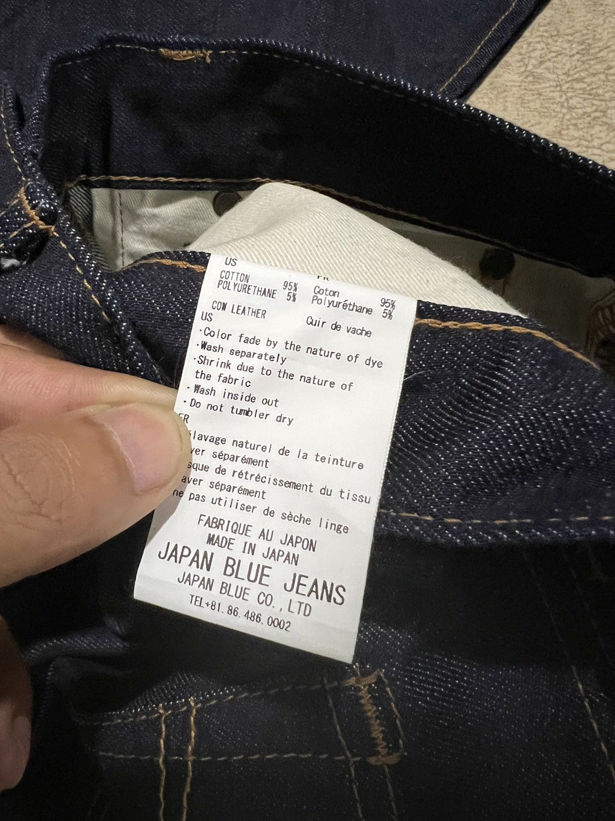 Japan Blue 🇯🇵 Exclusive JBJ Samurai Cote d'Ivoire Indigo Cotton Denim Size US 28 / EU 44 - 6 Thumbnail