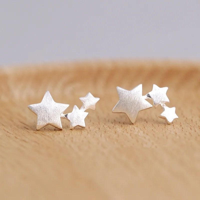 Jewelry Elegant Silver Star Earring Size ONE SIZE - 4 Thumbnail
