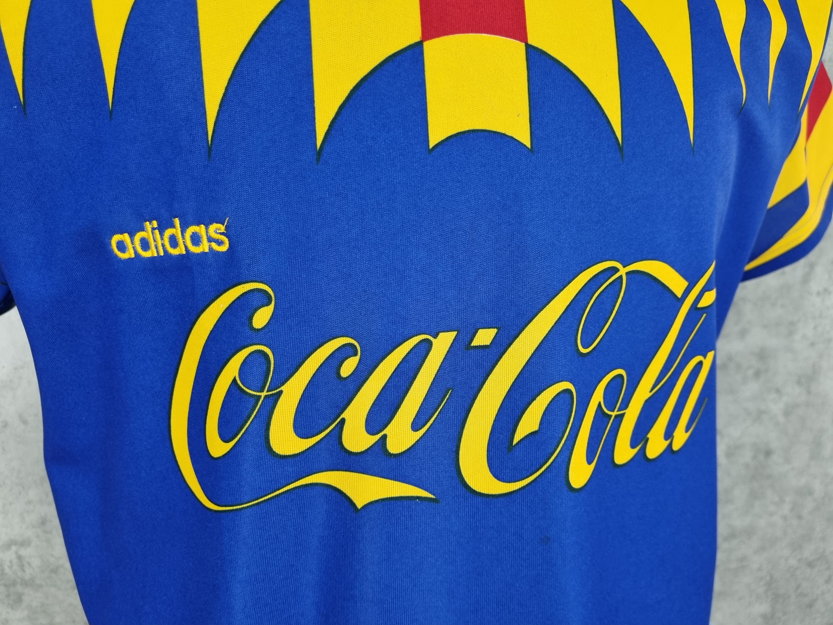 Adidas × Vintage 90s Adidas CA Soccer Jersey Coca Cola Vintage Tee Shirt Size US L / EU 52-54 / 3 - 13 Thumbnail