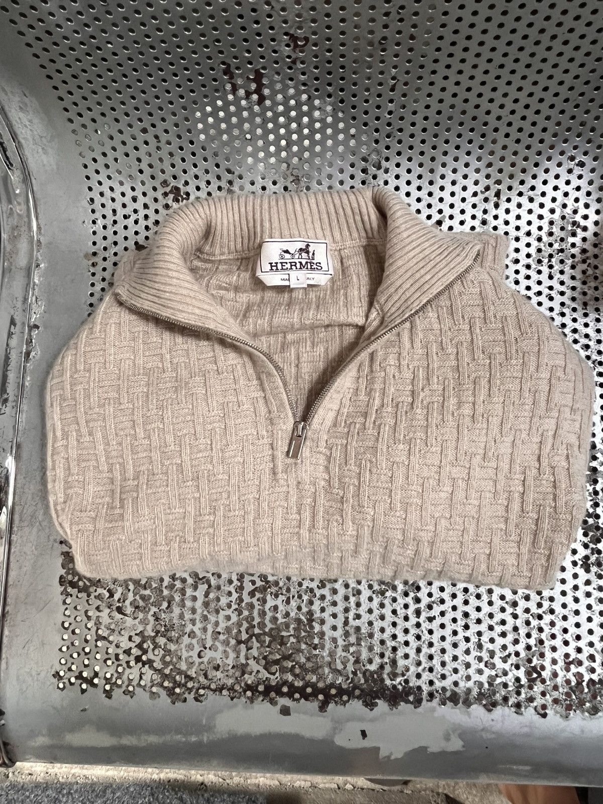 Hermes Hermes knitted quarterzip Size US L / EU 52-54 / 3 - 2 Thumbnail