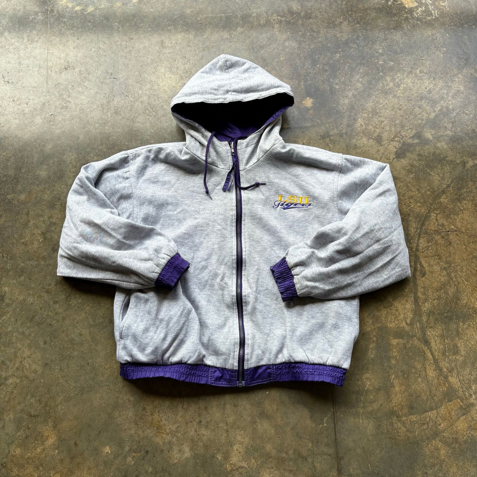NCAA Vintage 90s LSU Tigers Reversible Jacket Size US L / EU 52-54 / 3 - 9 Thumbnail