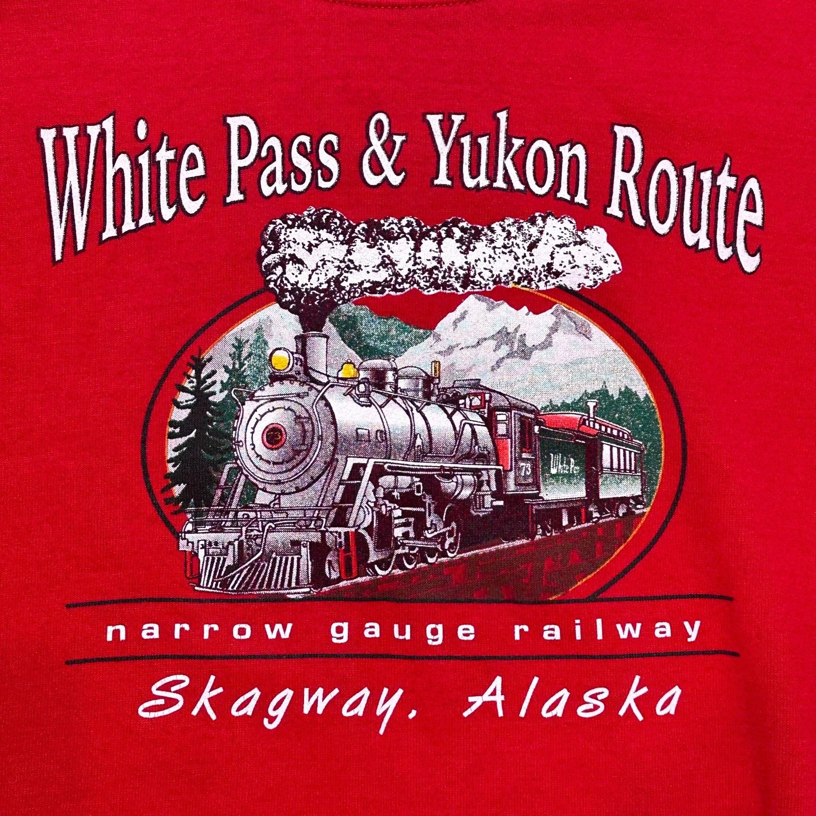 Jerzees Vintage Alaska White Pass Yukon Route Crewneck Sweatshirt Size US XXL / EU 58 / 5 - 8 Thumbnail