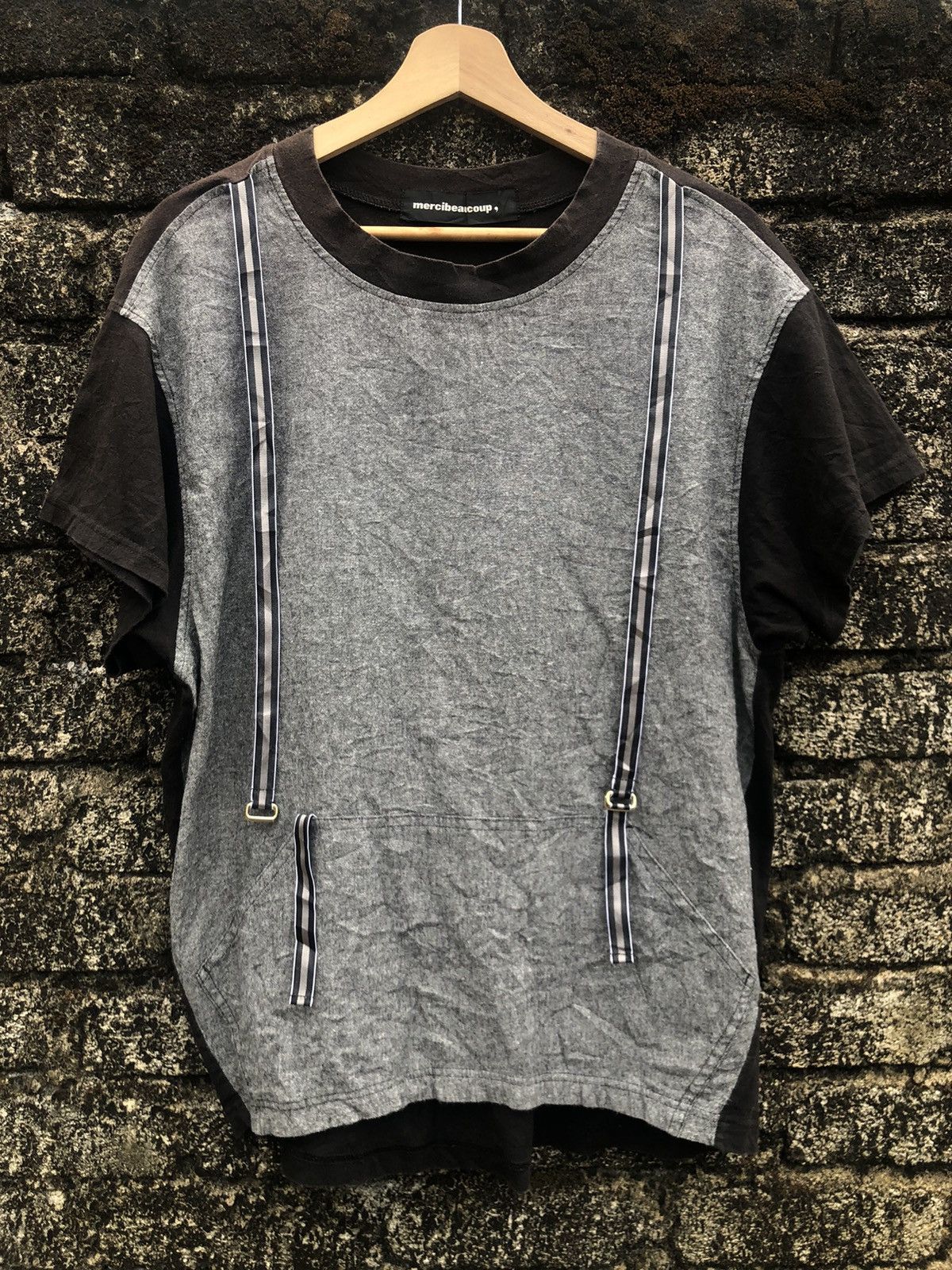 Issey Miyake × Japanese Brand × mercibeaucoup Mercibeaucoup by Issey Miyake Tshirt Bondage Punk Style Size US L / EU 52-54 / 3 - 1 Thumbnail