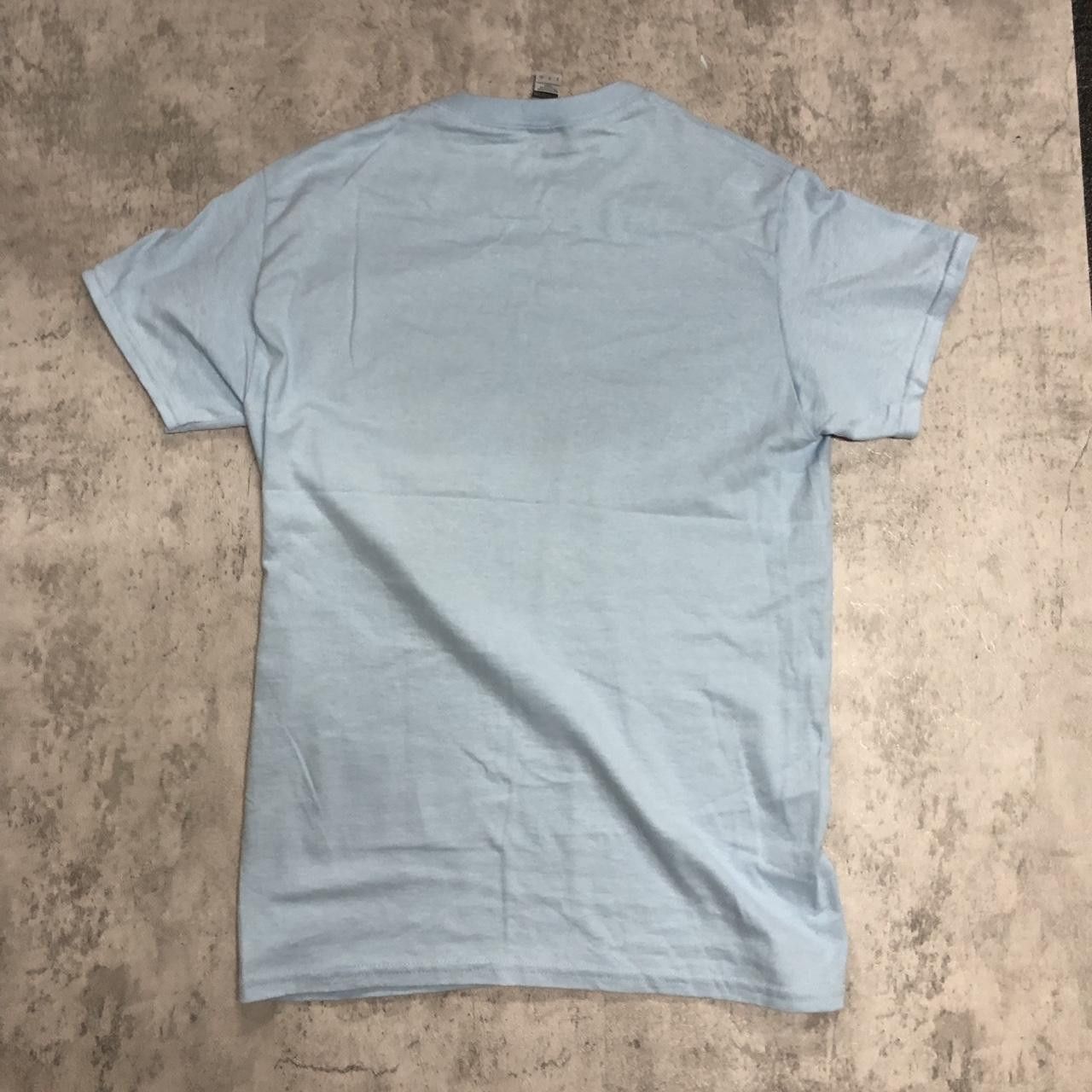Gildan Light blue Gildan cotton t-shirt with "What I Witnessed" Size US S / EU 44-46 / 1 - 4 Thumbnail