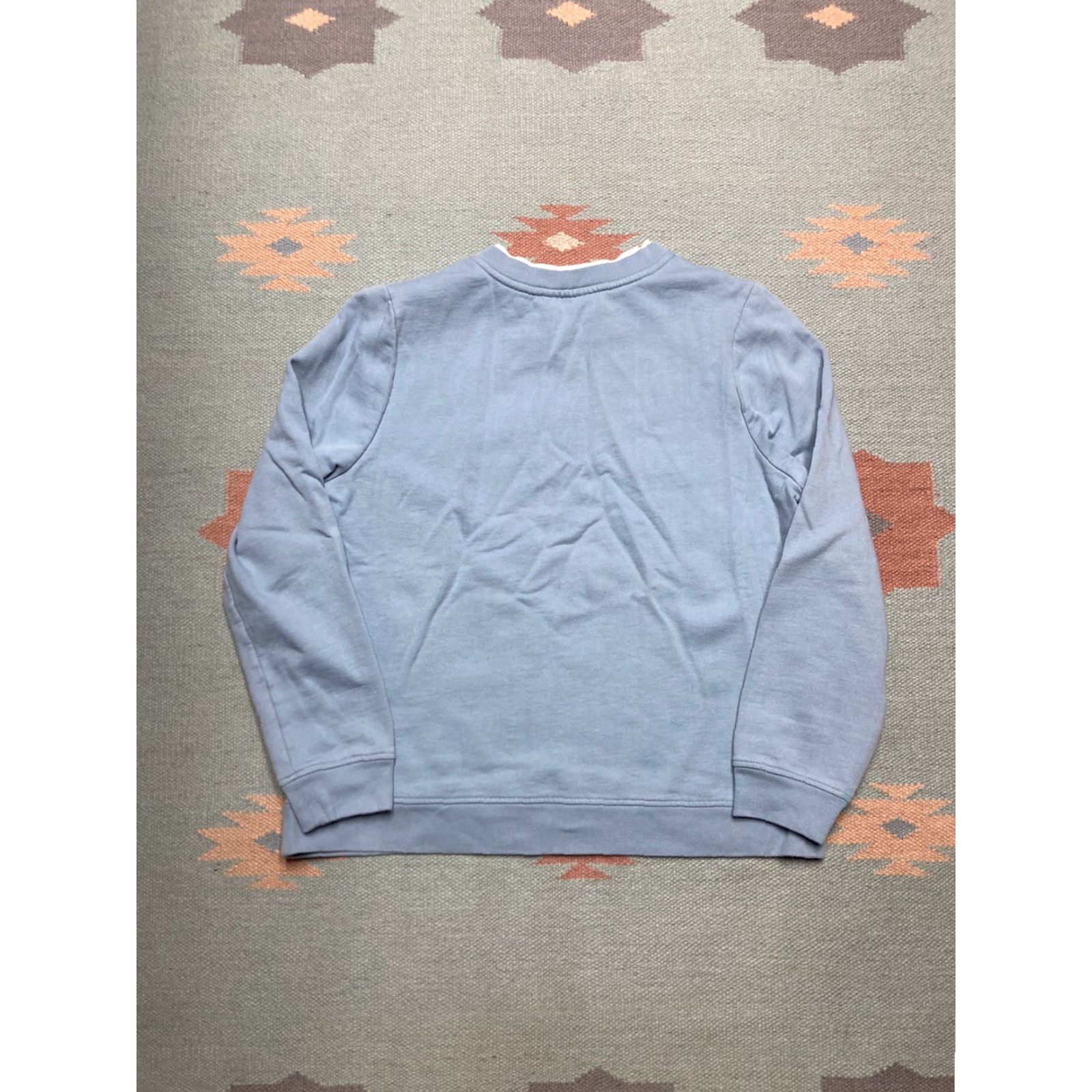 Vintage VINTAGE Sweatshirt Men Medium Blue Christmas Penguins Birds Holiday Crewneck Pullover Snow 20” Pit to Pit 24” Length Size US M / EU 48-50 / 2 - 6 Thumbnail