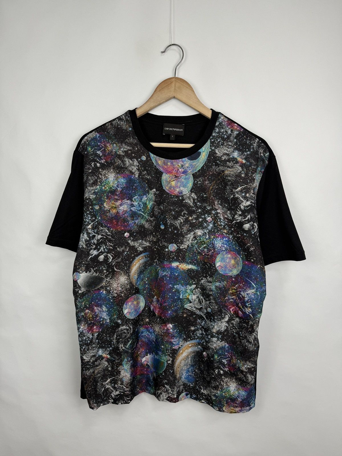 Emporio Armani 🇮🇹 Emporio Armani Galaxy Print T-Shirt Space Rare Hype Size US M / EU 48-50 / 2 - 4 Thumbnail
