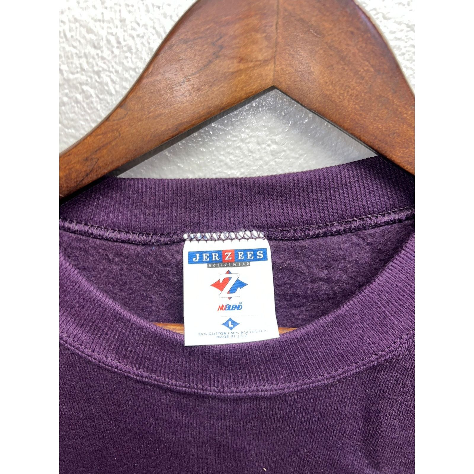 Jerzees Vintage Idaho Sweatshirt Winter Snow Crewneck Purple 90s L Size US L / EU 52-54 / 3 - 6 Thumbnail