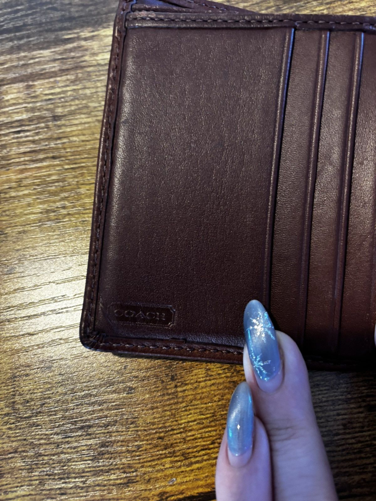 Coach Coach Y2K Brown Leather Trifold Wallet Size ONE SIZE - 4 Thumbnail