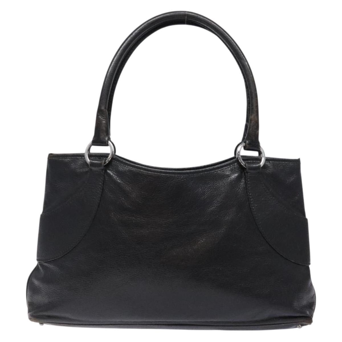 Gucci GUCCI Tote Bag Leather Black Silver Size ONE SIZE - 3 Thumbnail